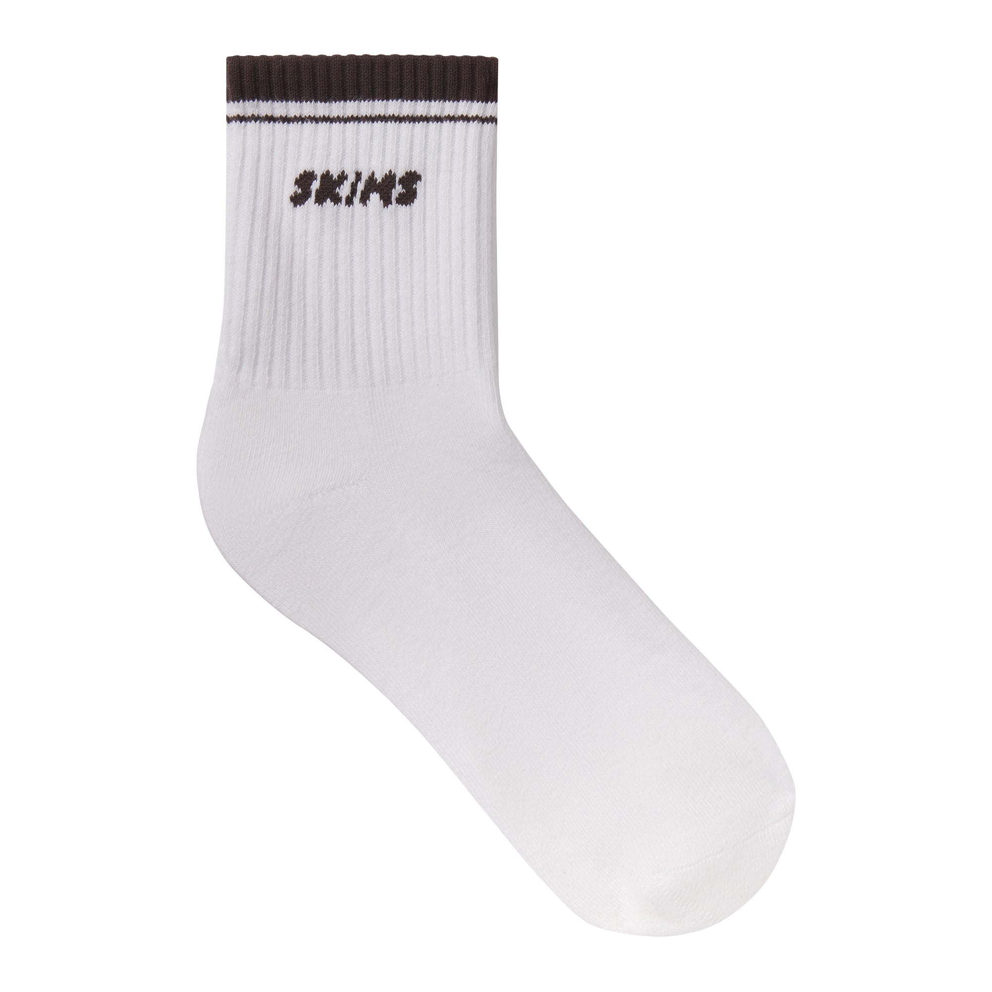 SKIMS SOCKS RIBBED QUARTER CREW LOGO SOCK 3-PACK | CURRANT SNOW MULTI - Image 5