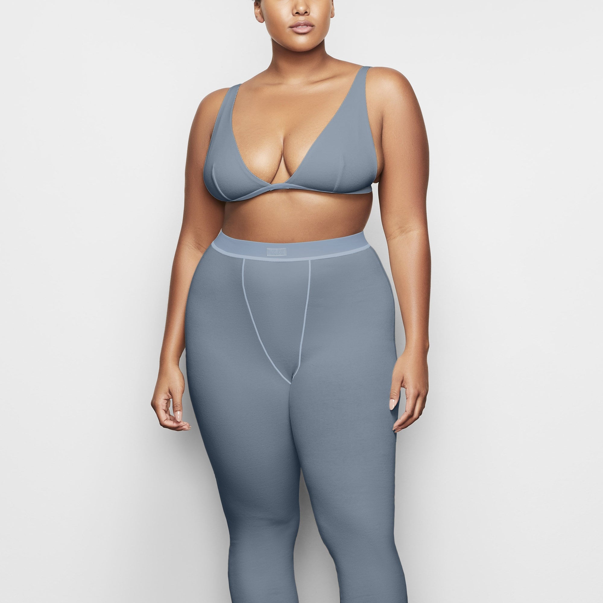 COTTON RIB LEGGING | KYANITE - Image 2
