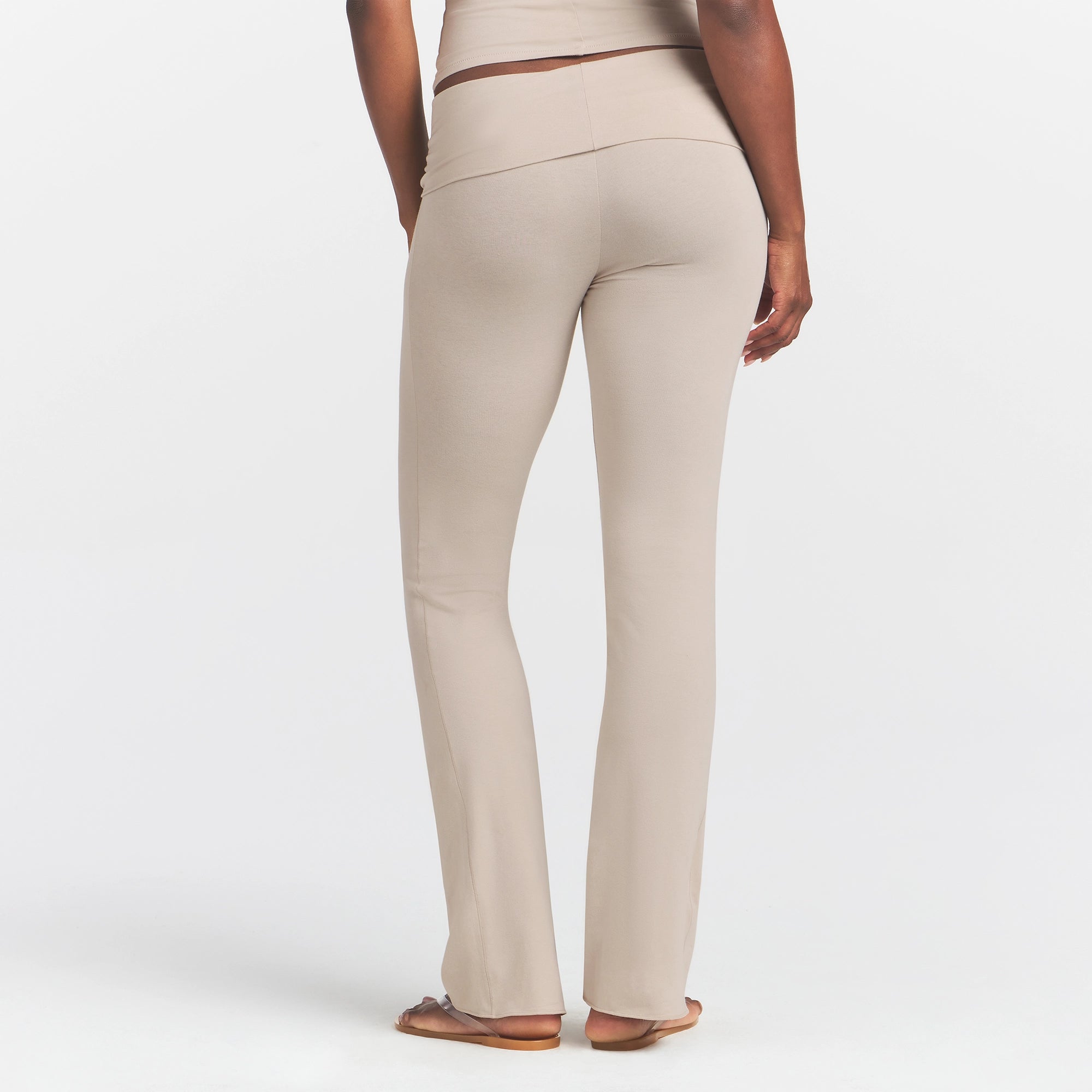 COTTON JERSEY FOLDOVER PANT | STONE - Image 4