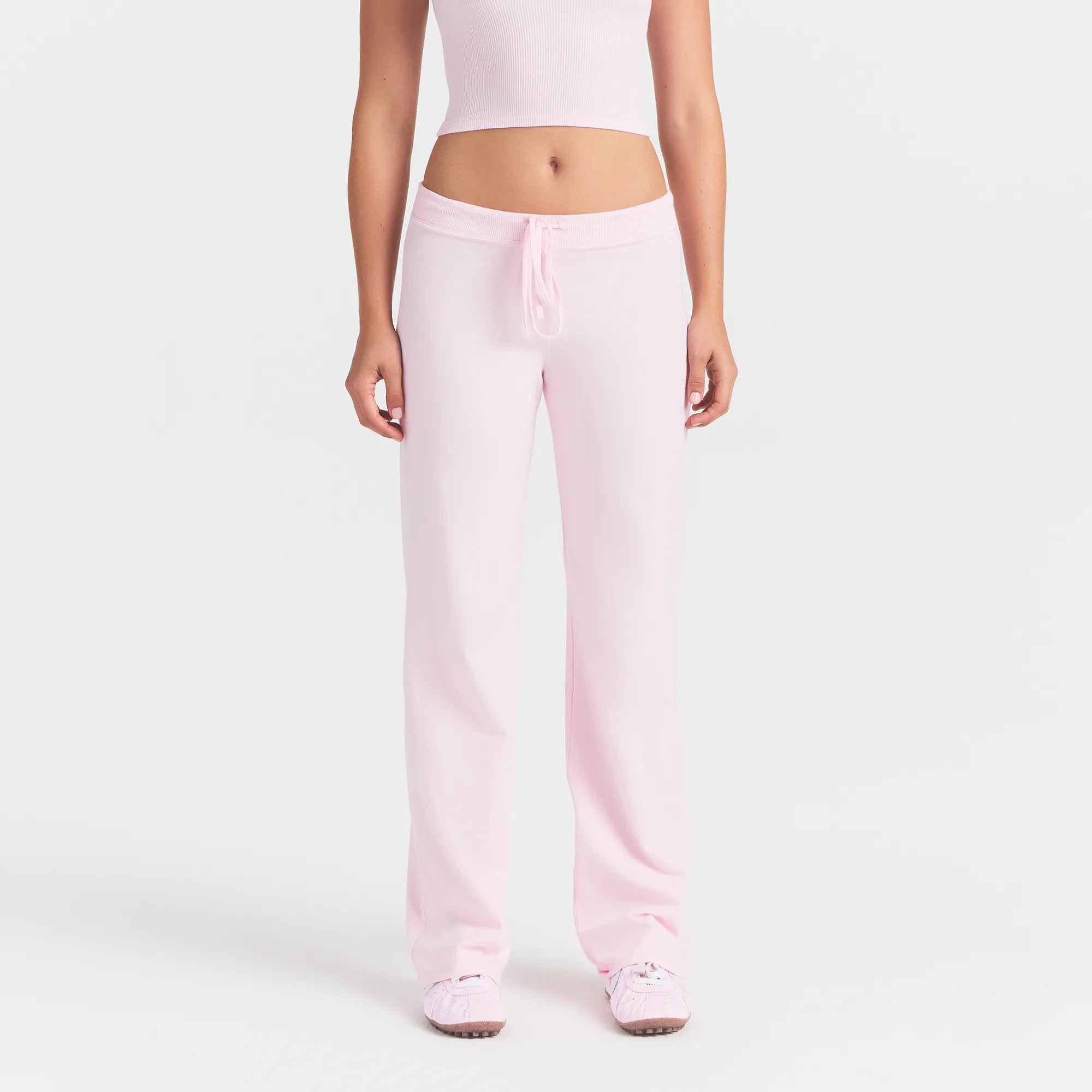 COTTON JERSEY STRAIGHT LEG PANT | CHERRY BLOSSOM - Image 4