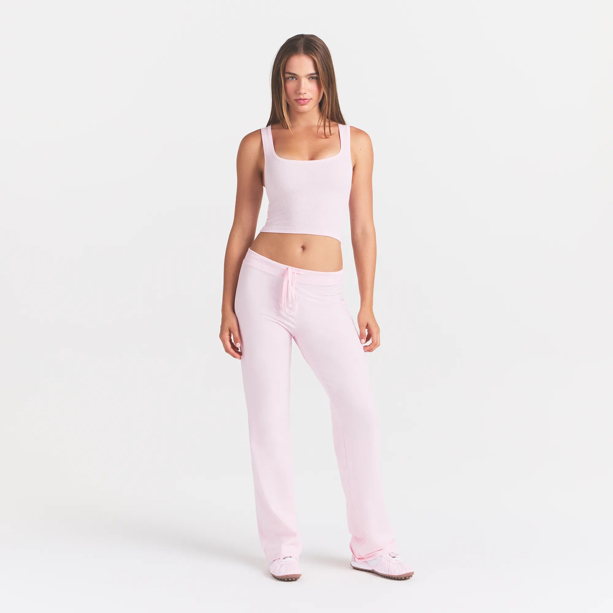 COTTON JERSEY STRAIGHT LEG PANT | CHERRY BLOSSOM - Image 2