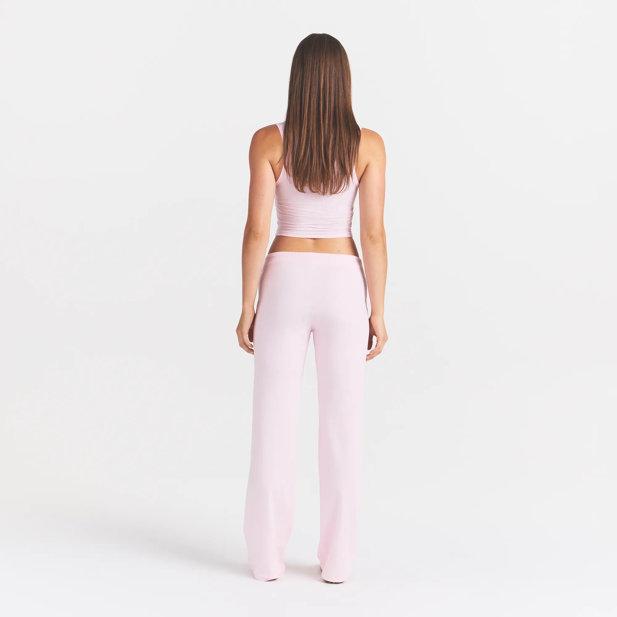 COTTON JERSEY STRAIGHT LEG PANT | CHERRY BLOSSOM - Image 5
