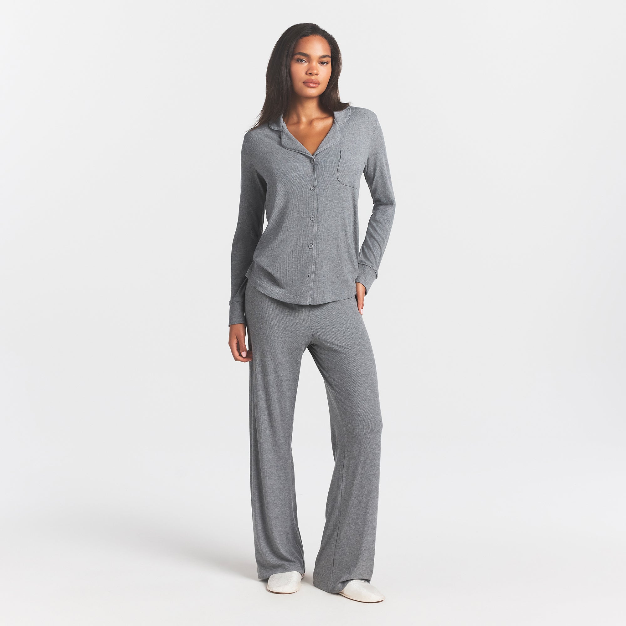 SOFT LOUNGE SLEEP SET | HEATHER GREY - Image 2