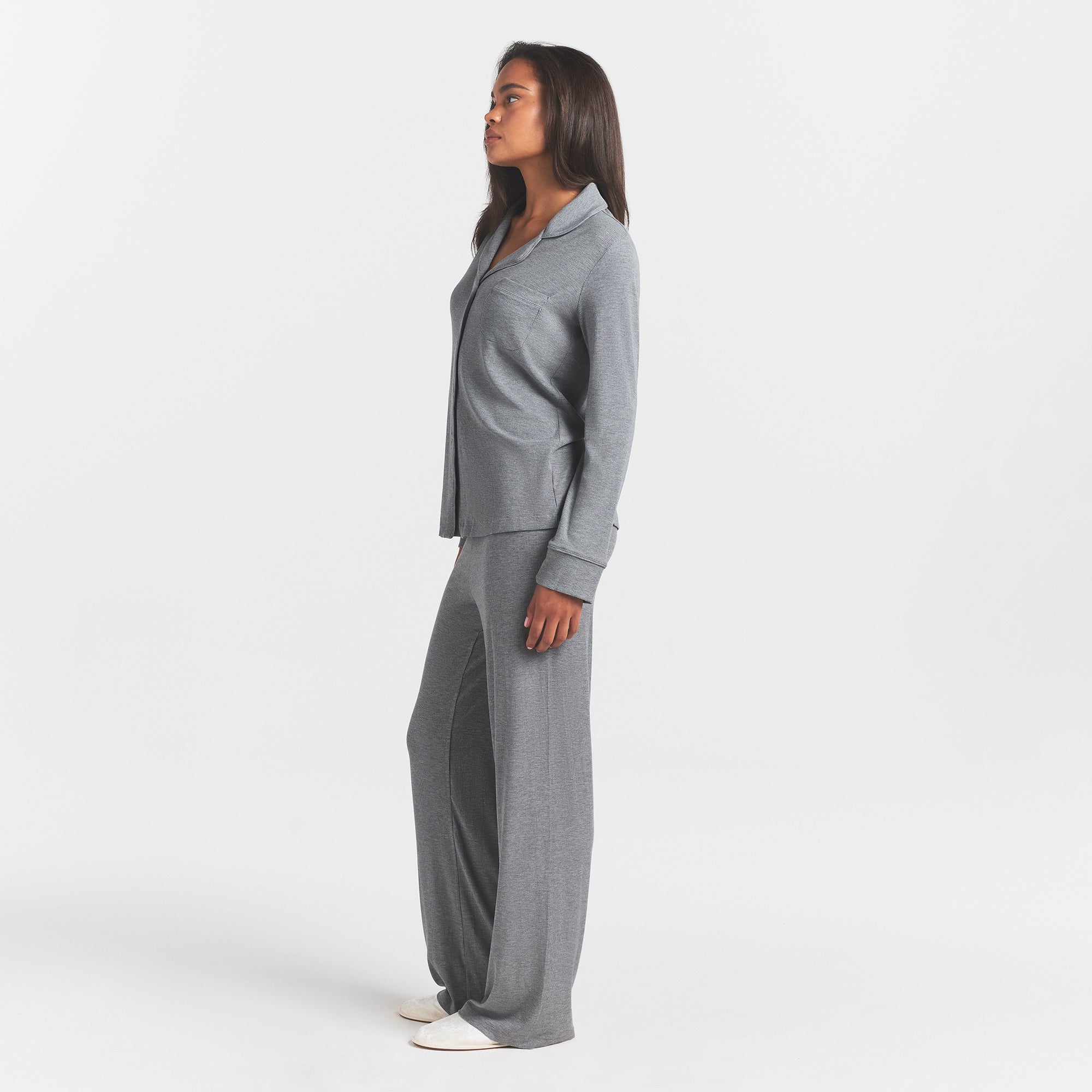 SOFT LOUNGE SLEEP SET | HEATHER GREY - Image 4