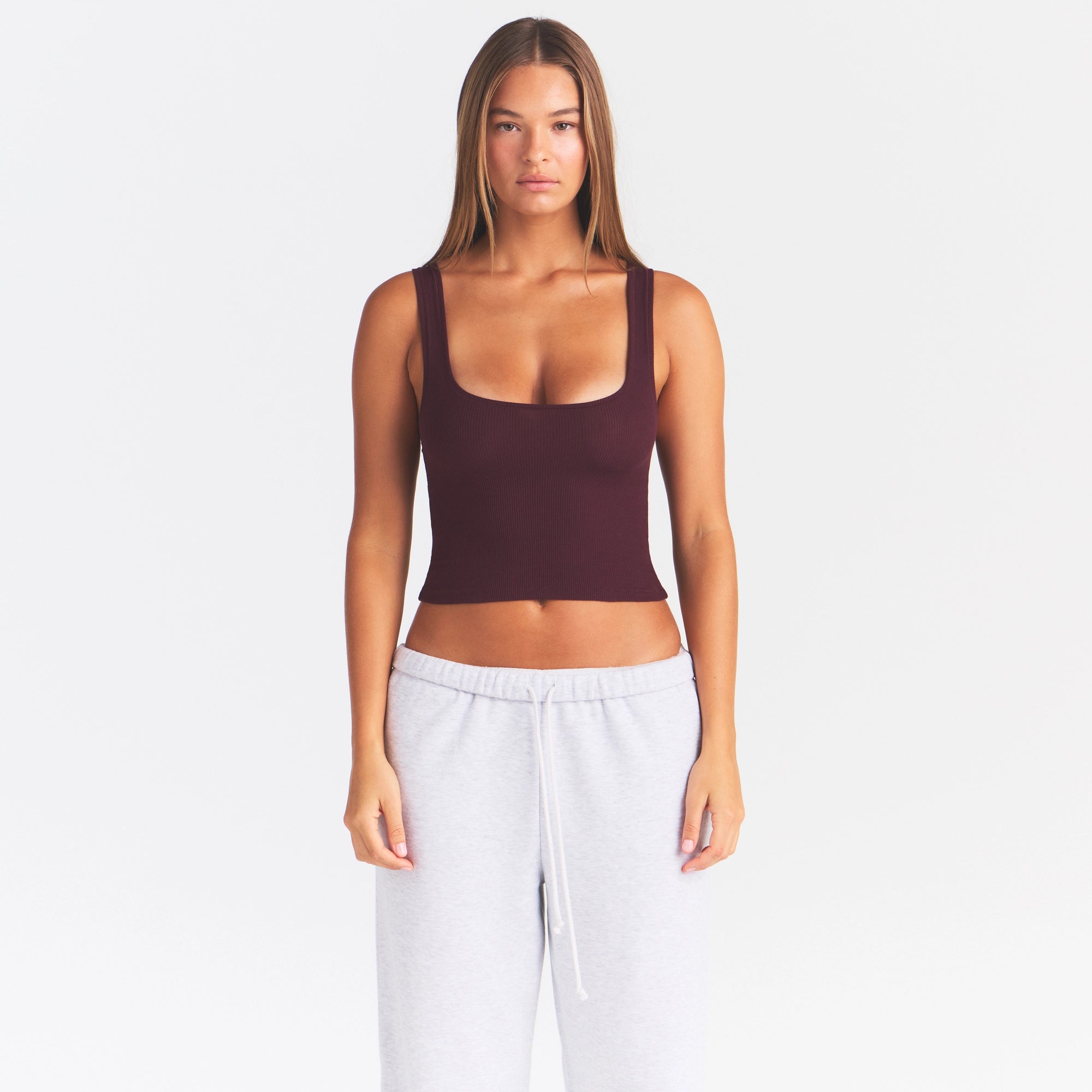 COTTON RIB TANK | CURRANT - Image 3