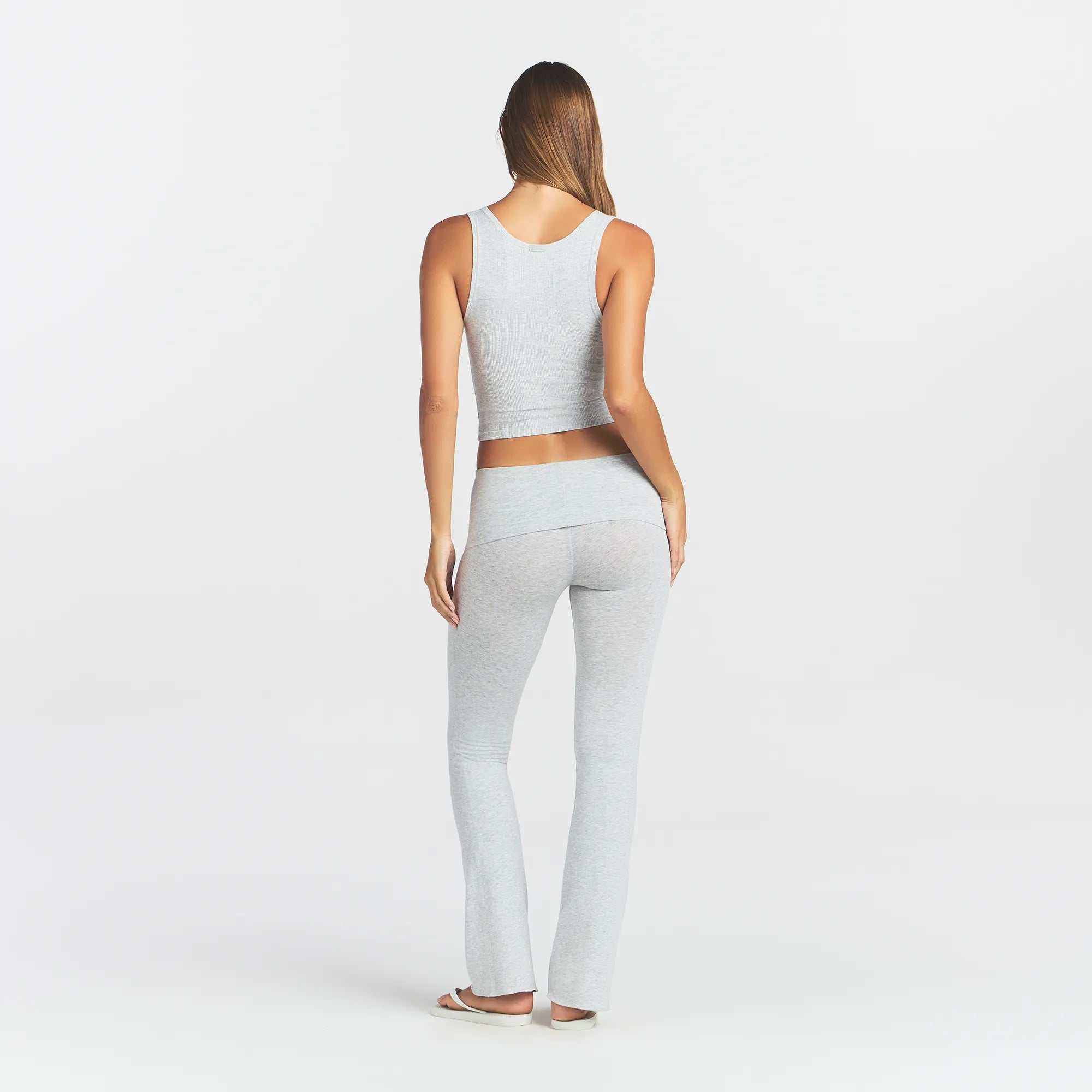 COTTON RIB TANK | LIGHT HEATHER GREY - Image 5