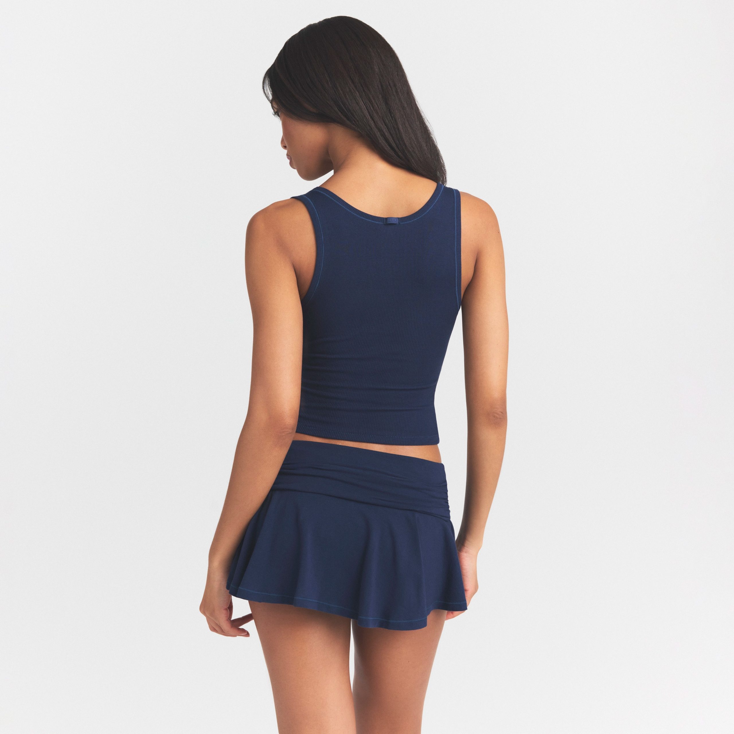 COTTON RIB TANK | NAVY - Image 4