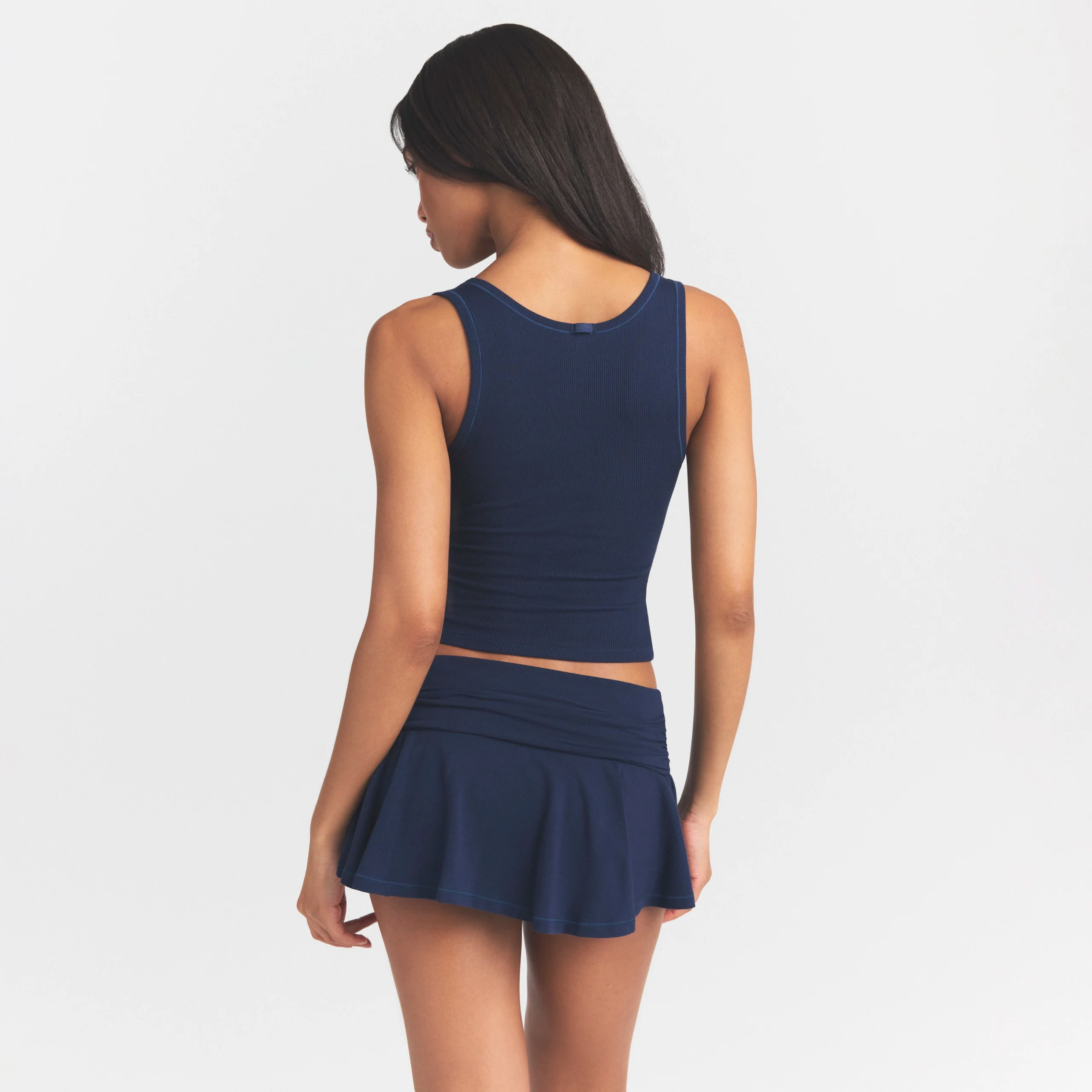 COTTON RIB TANK | NAVY - Image 4