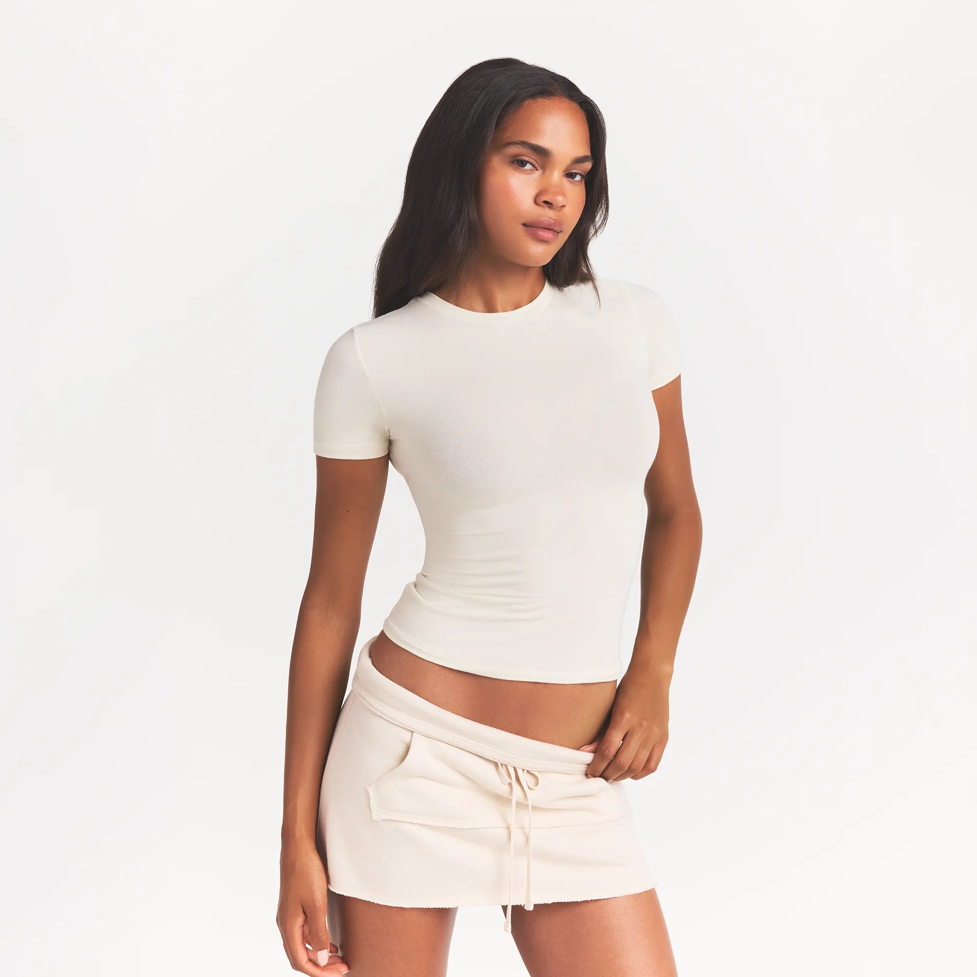 COTTON JERSEY T-SHIRT | BONE - Image 3