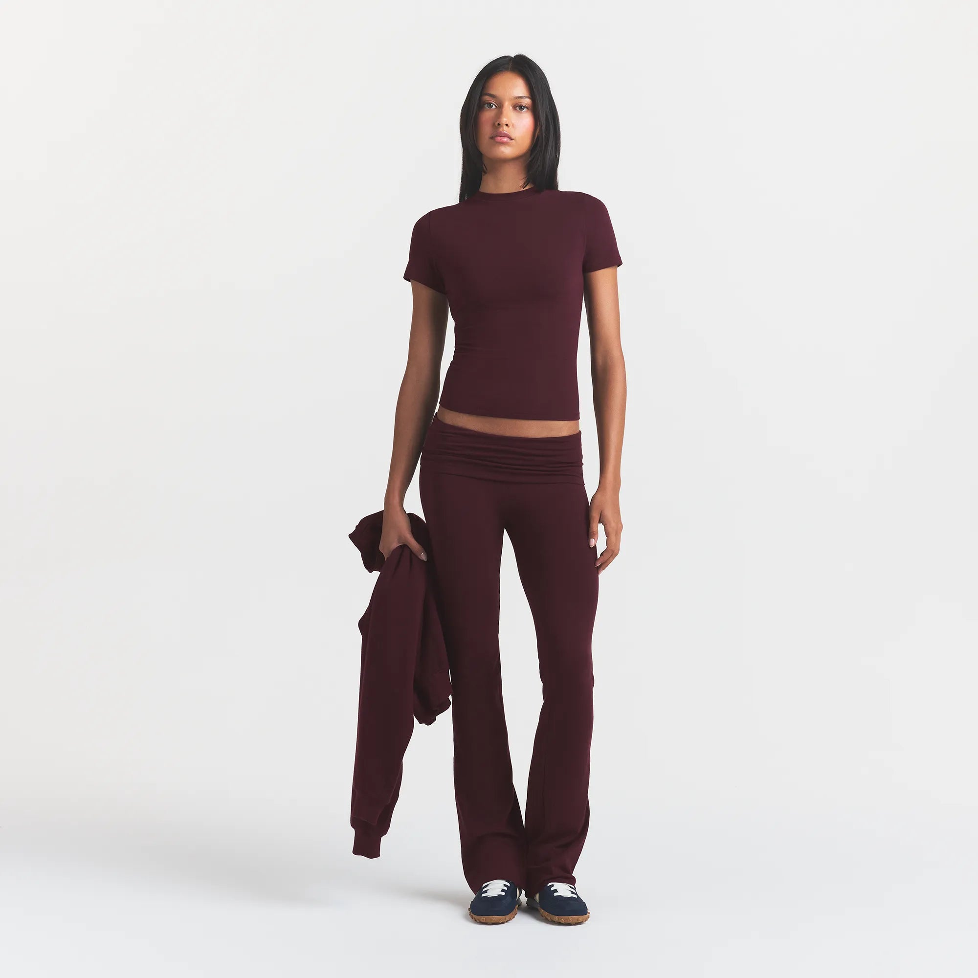 COTTON JERSEY T-SHIRT | CURRANT - Image 2