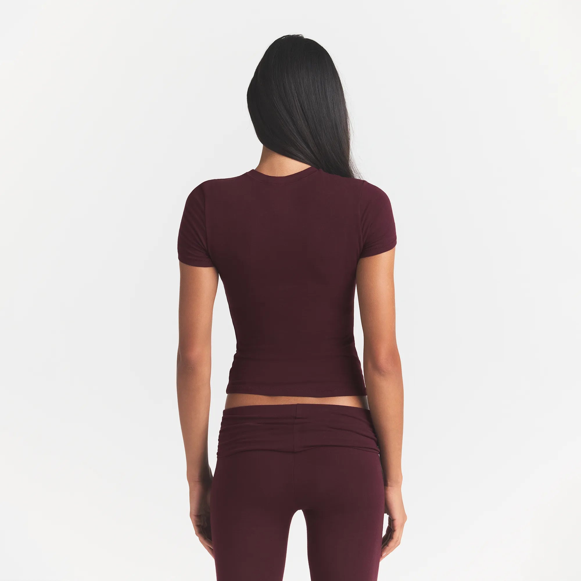 COTTON JERSEY T-SHIRT | CURRANT - Image 4