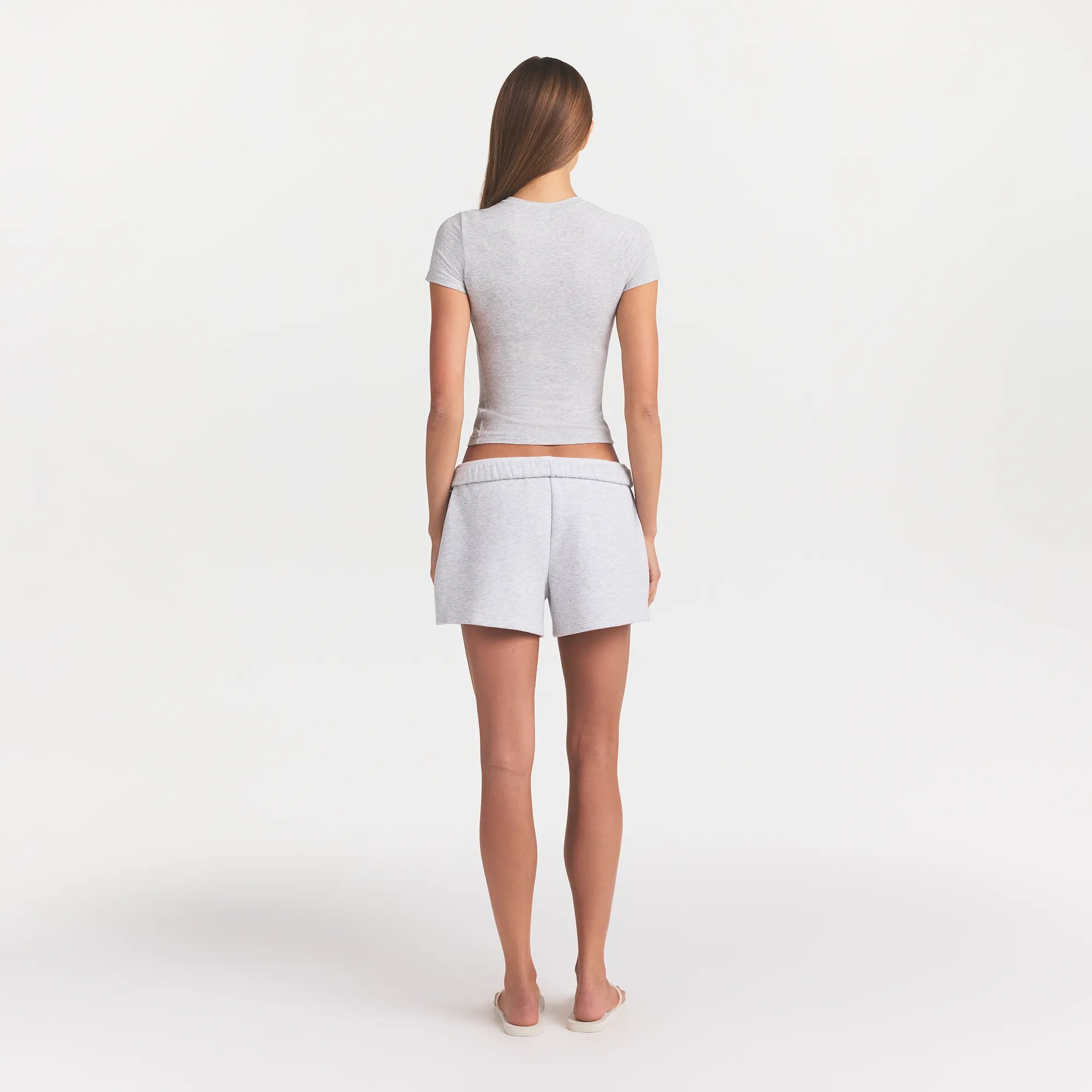 COTTON JERSEY T-SHIRT | LIGHT HEATHER GREY - Image 5