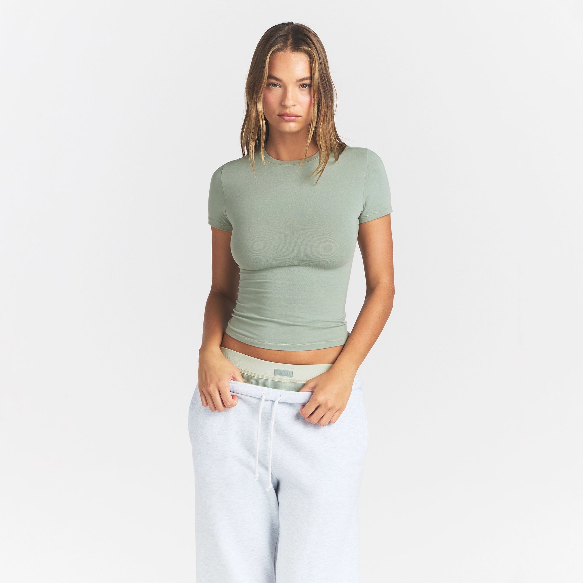 COTTON JERSEY T-SHIRT | MINERAL - Image 3