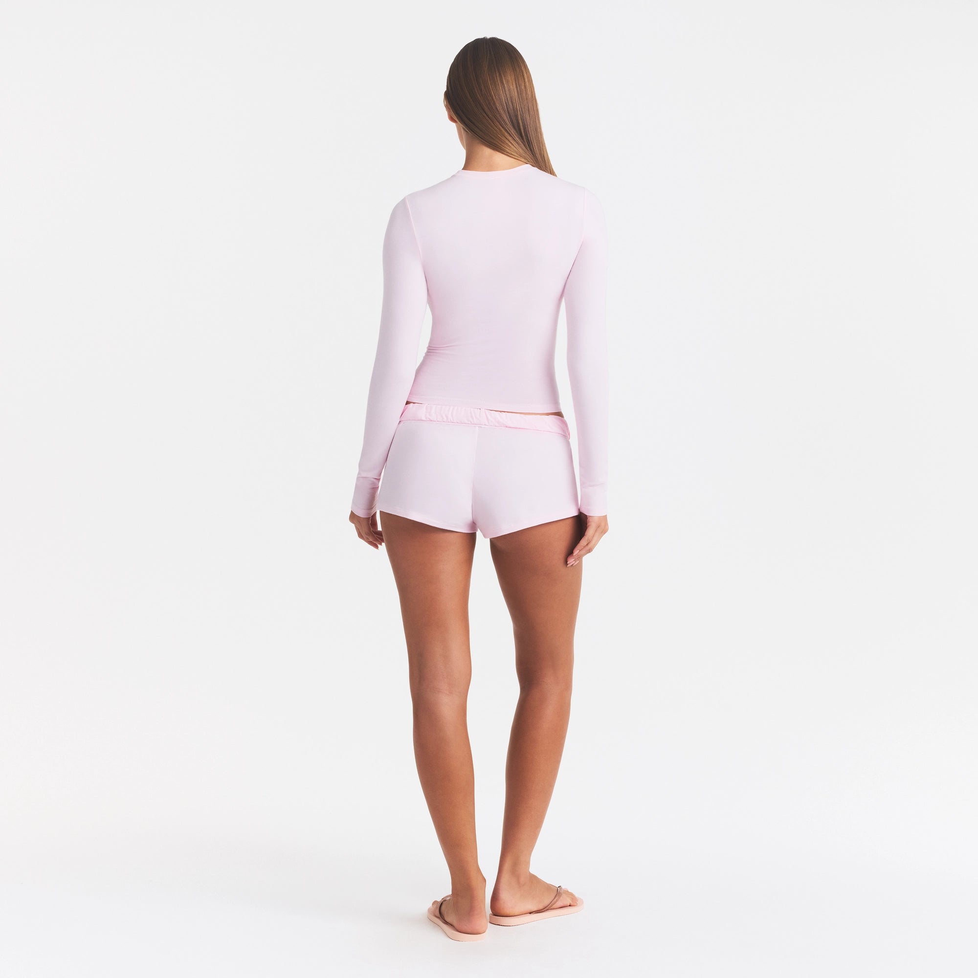 COTTON JERSEY LONG SLEEVE T-SHIRT | CHERRY BLOSSOM - Image 4