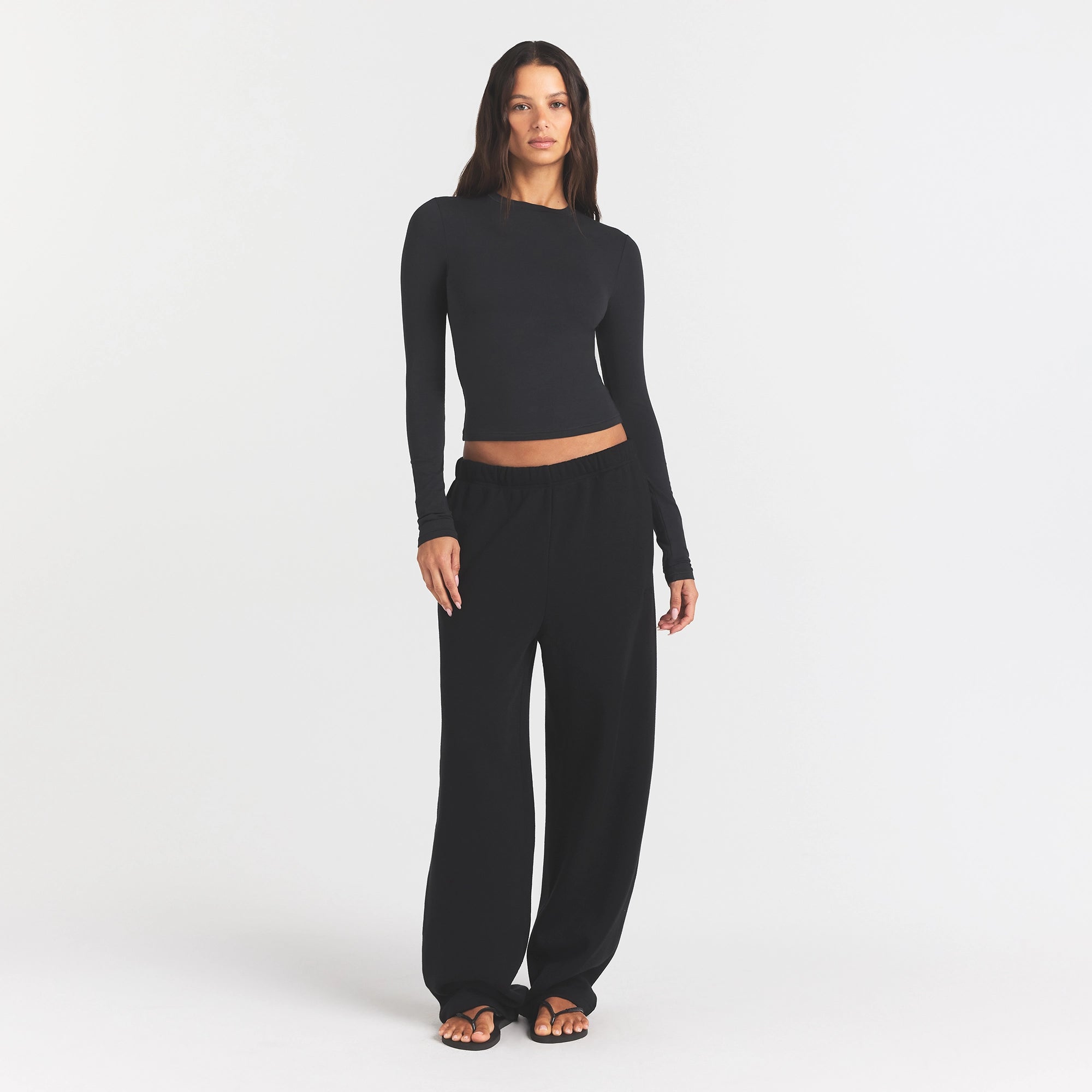 COTTON JERSEY LONG SLEEVE T-SHIRT | SOOT - Image 4
