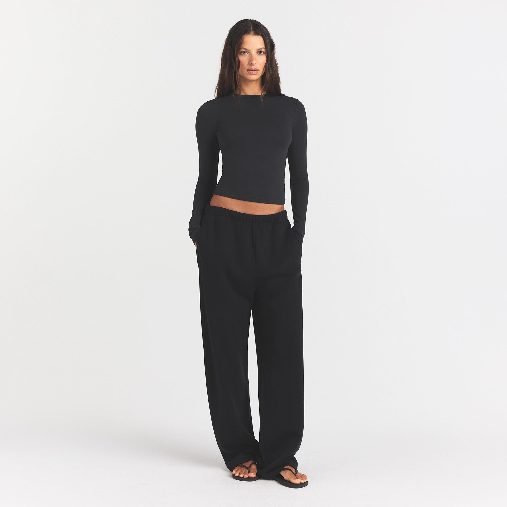 COTTON JERSEY LONG SLEEVE T-SHIRT | SOOT - Image 2
