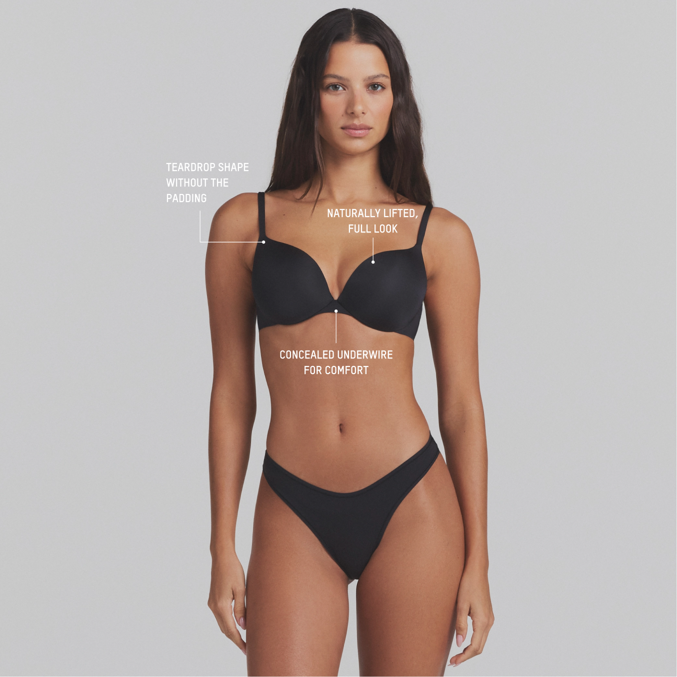 SKIMS ULTIMATE TEARDROP T-SHIRT BRA | ONYX - Image 3