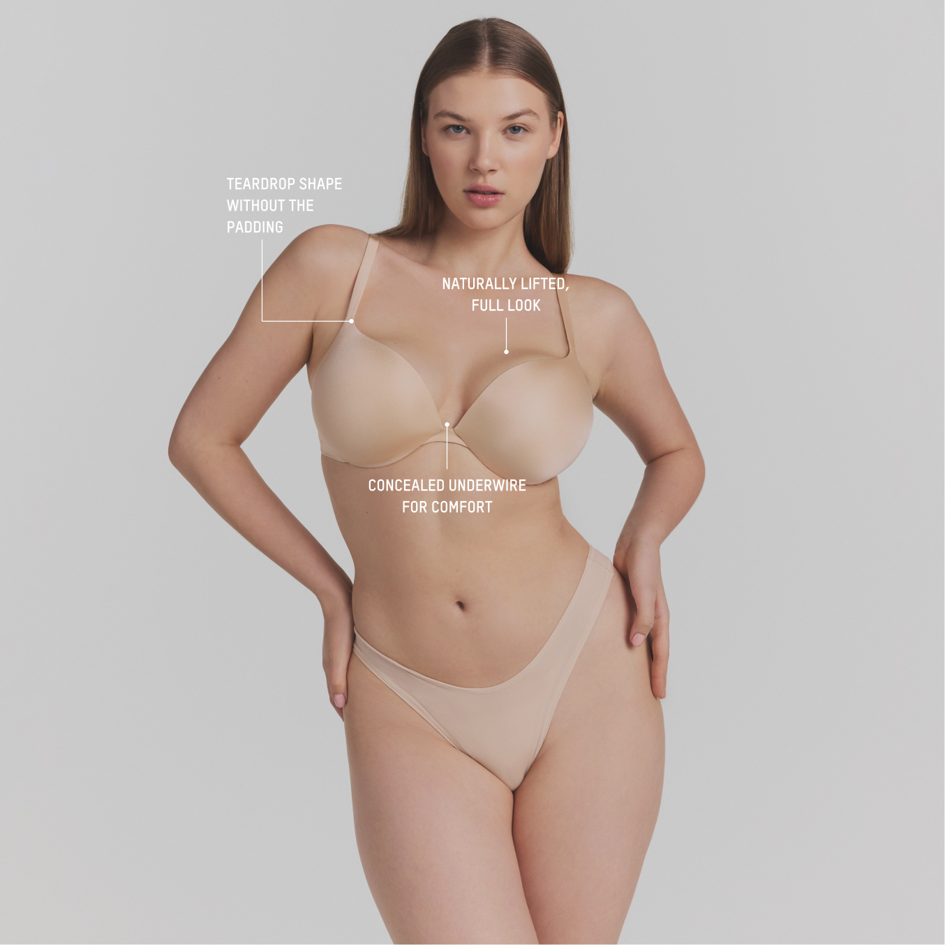 SKIMS ULTIMATE TEARDROP T-SHIRT BRA | SAND - Image 3