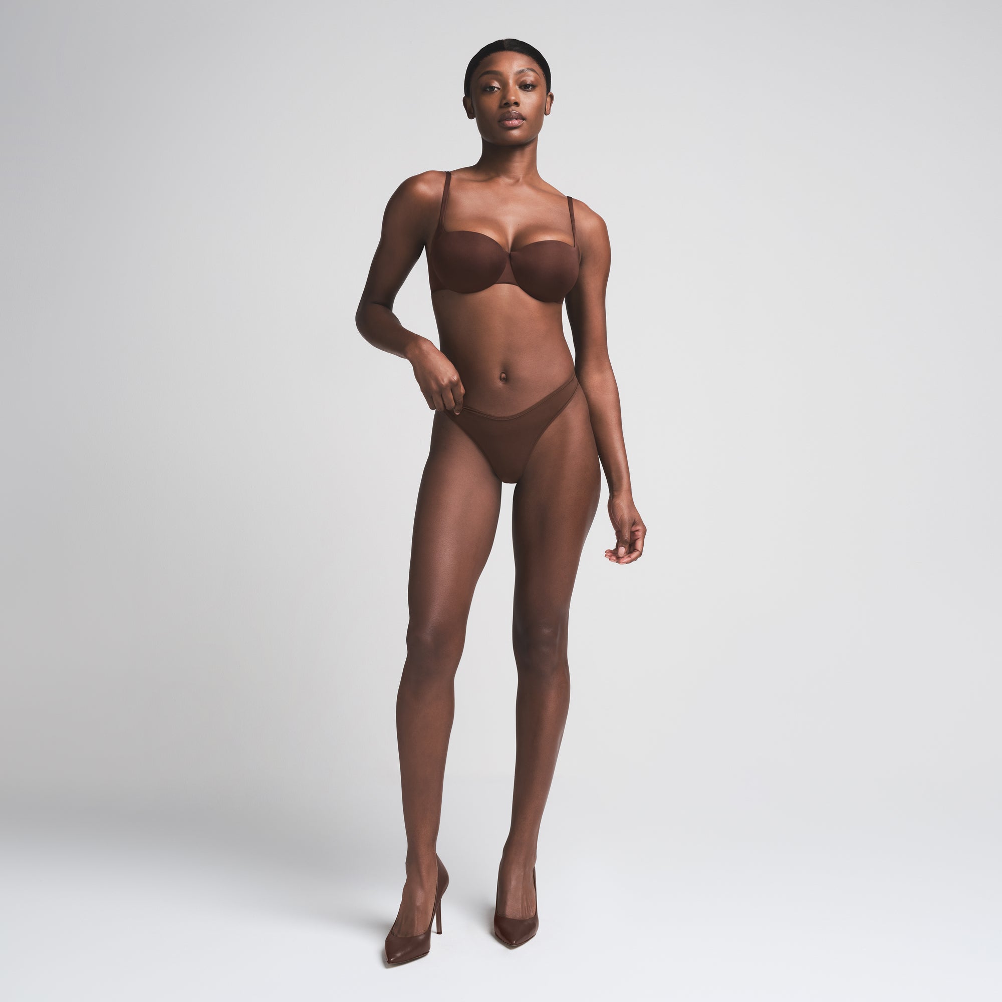 SKIMS ULTIMATE BALCONETTE PUSH-UP BRA | COCOA - Image 4