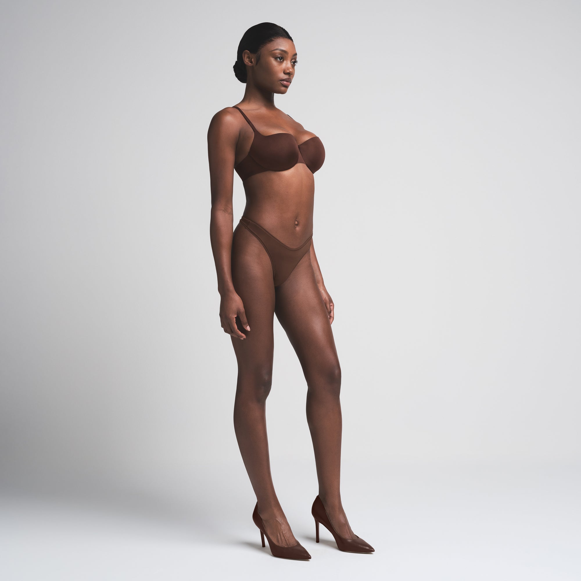 SKIMS ULTIMATE BALCONETTE PUSH-UP BRA | COCOA - Image 5