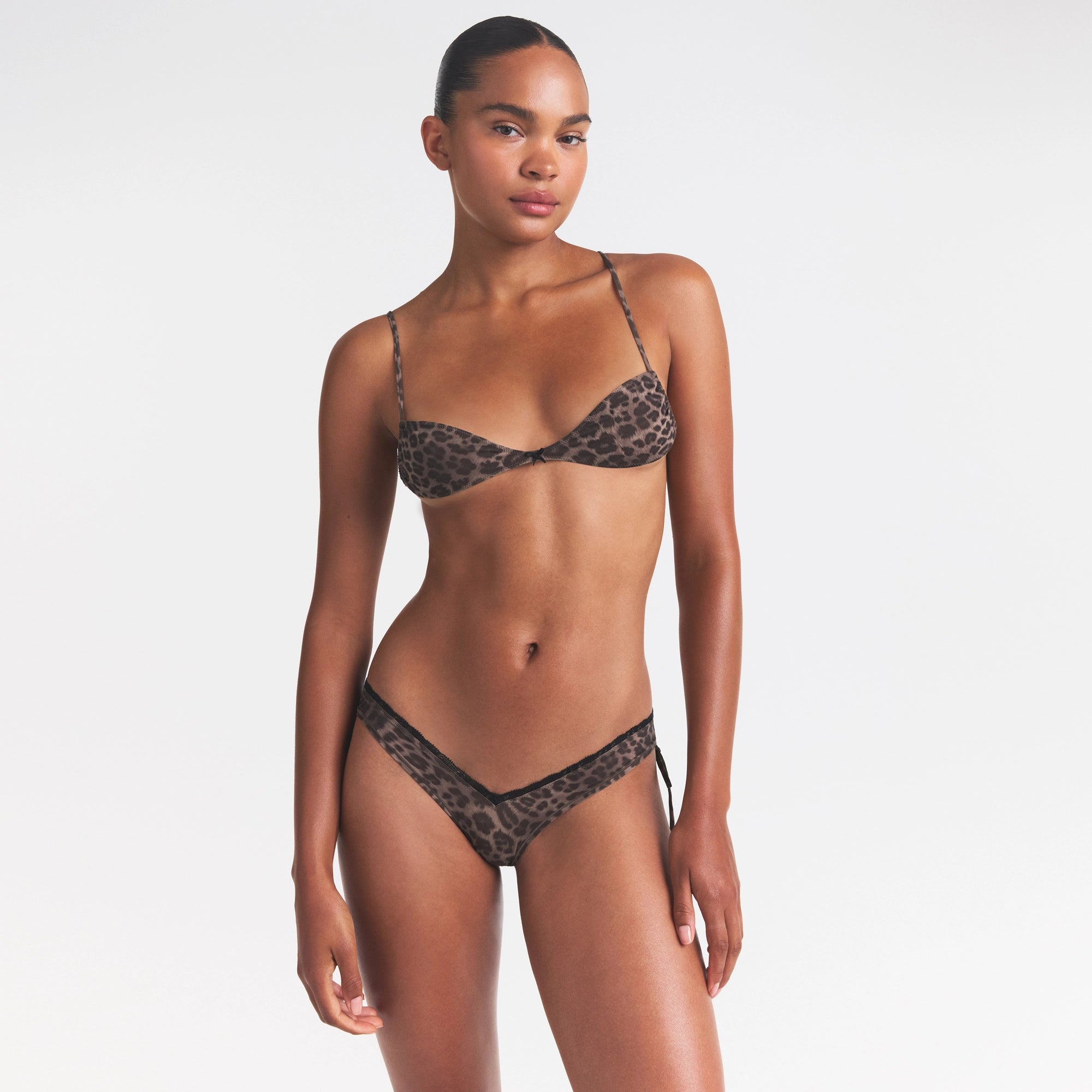 FITS EVERYBODY MICRO SKIMPY BRALETTE | UMBER LEOPARD PRINT - Image 3