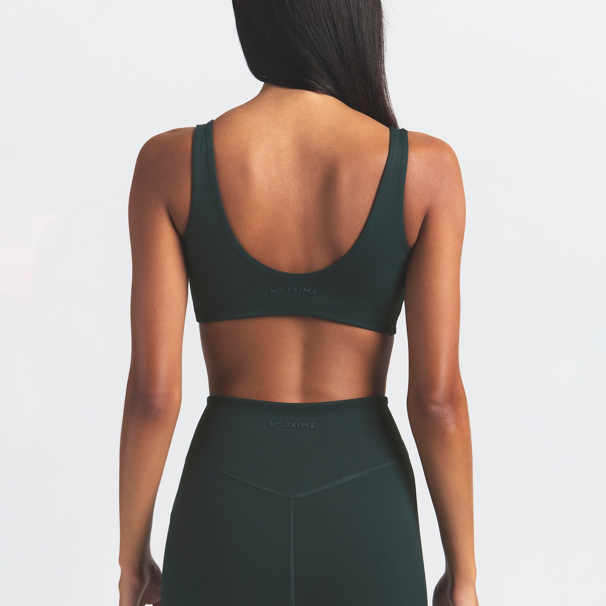NikeSKIMS MATTE TWIST-FRONT BRA | DARK TEAL - Image 3