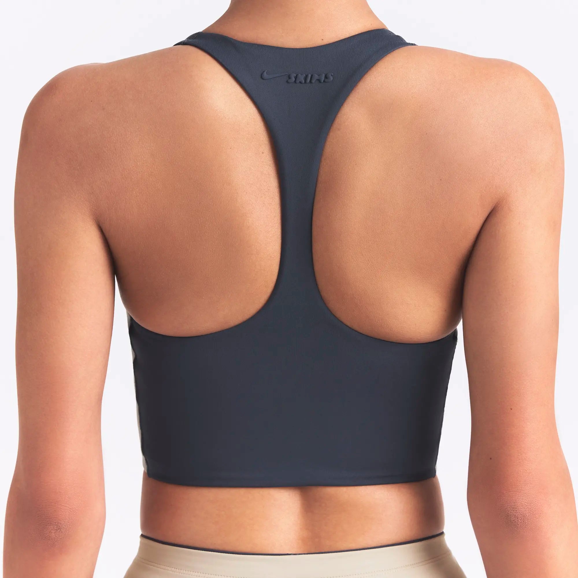 NikeSKIMS MATTE SHINE MIX RACERBACK BRA TOP | DEEP ROYAL AND STONE - Image 5