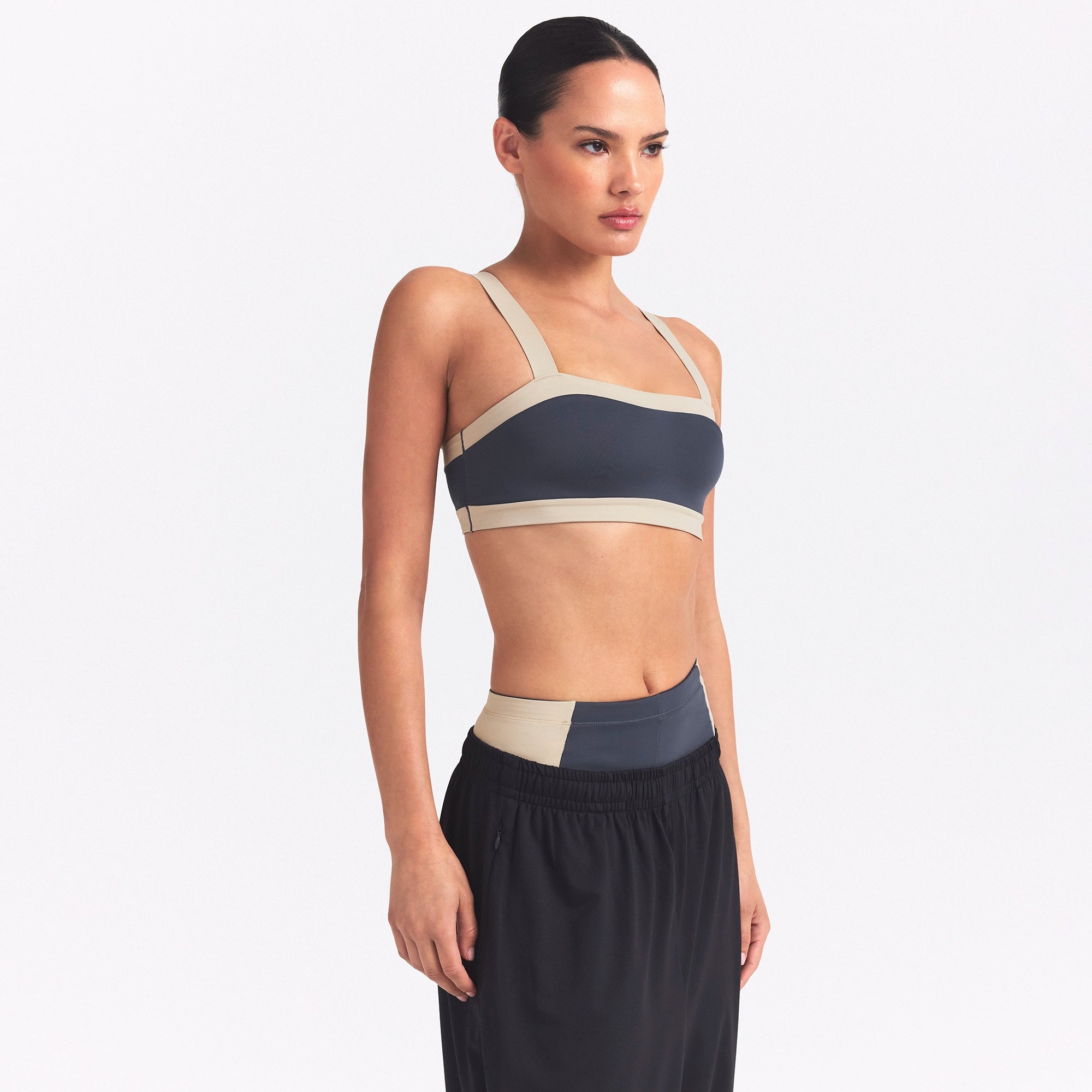 NikeSKIMS MATTE SHINE MIX STRAIGHT NECK BRA | DEEP ROYAL AND STONE - Image 3