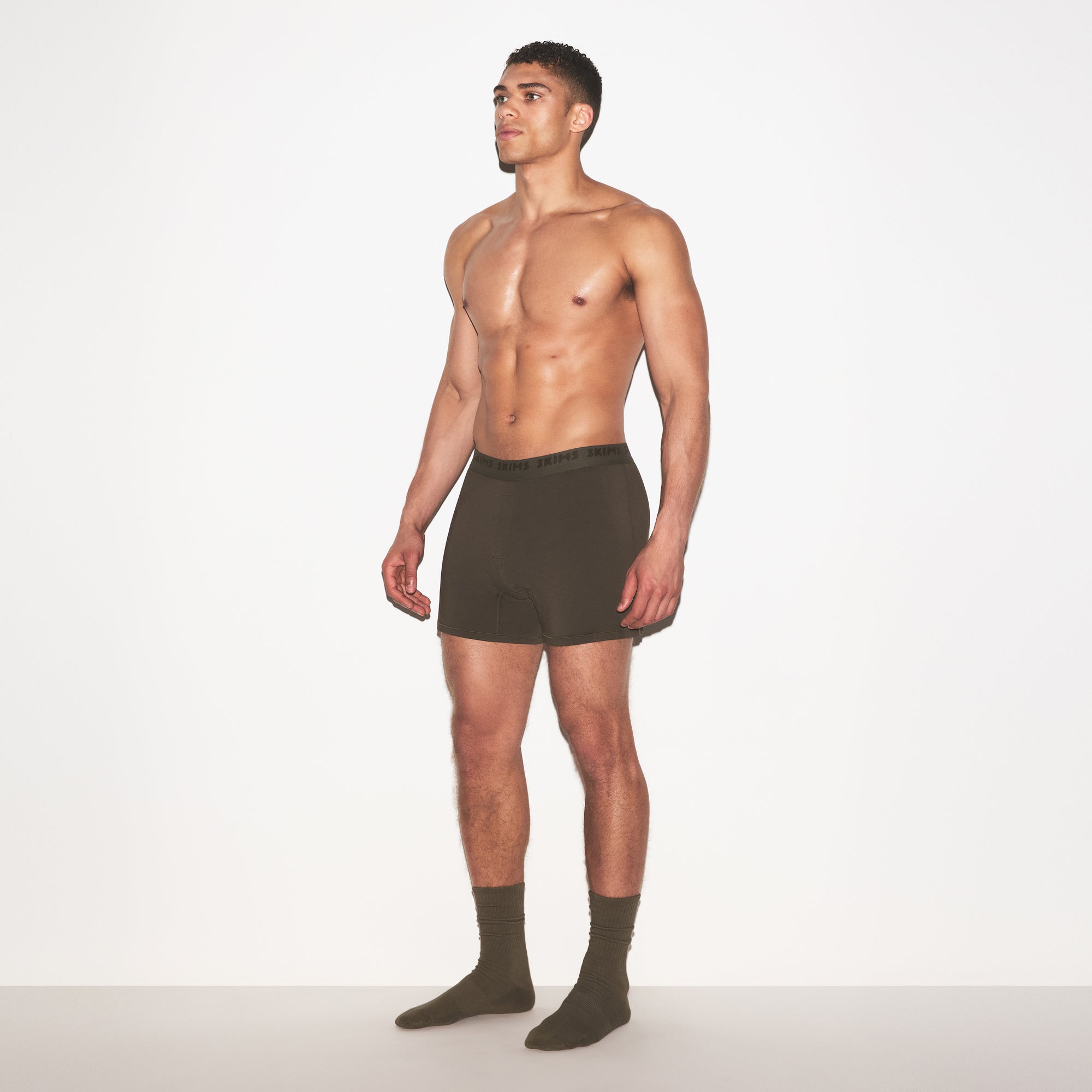 SKIMS STRETCH MENS KNIT BOXER | LODEN - Image 5