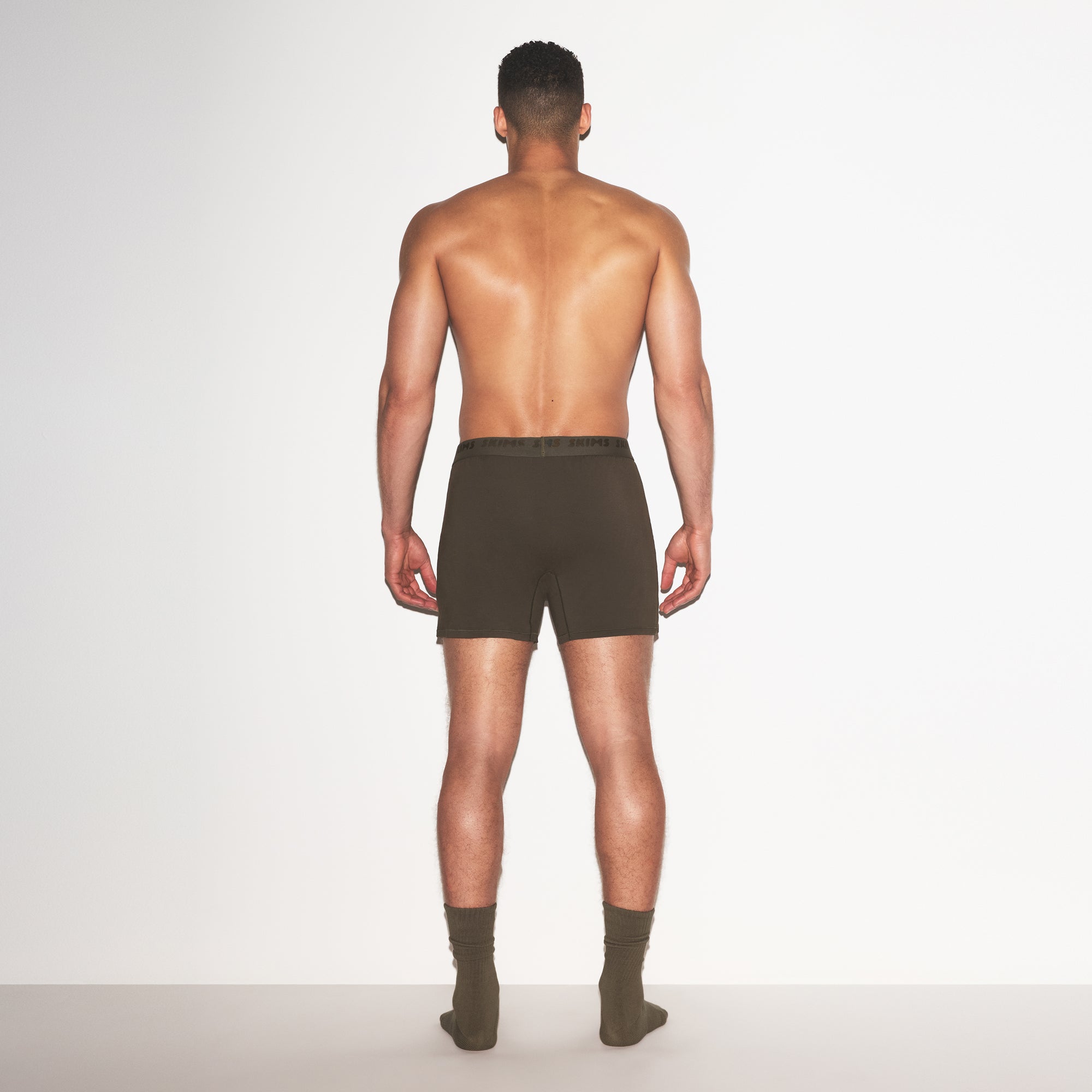 SKIMS STRETCH MENS KNIT BOXER | LODEN - Image 3