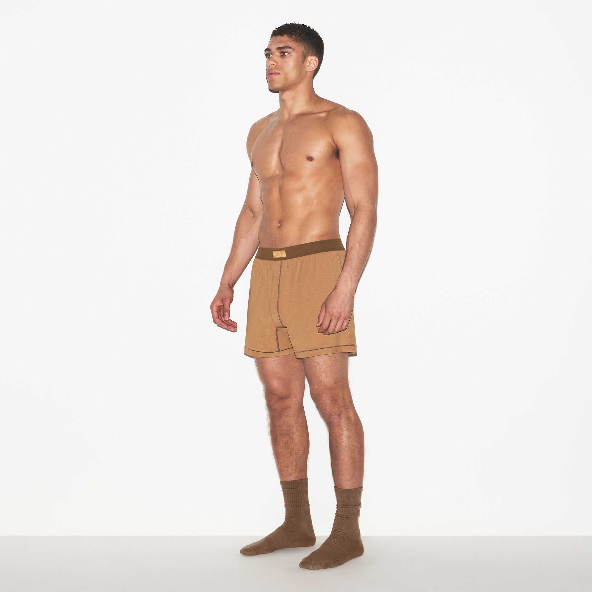 SKIMS COTTON MENS KNIT BOXER 3-PACK | RUSSET MULTI - Image 3