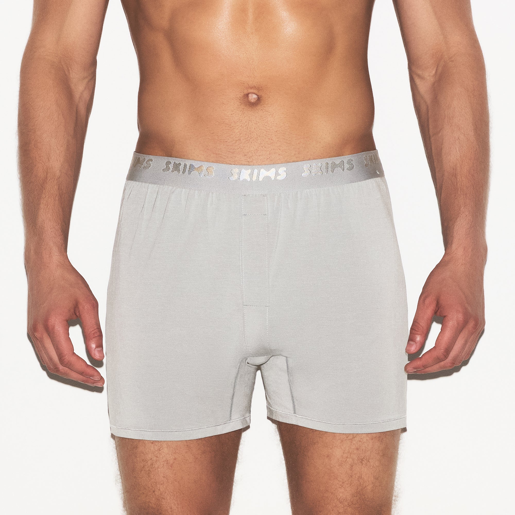 SKIMS STRETCH MENS KNIT BOXER 3-PACK | GUNMETAL MULTI - Image 6