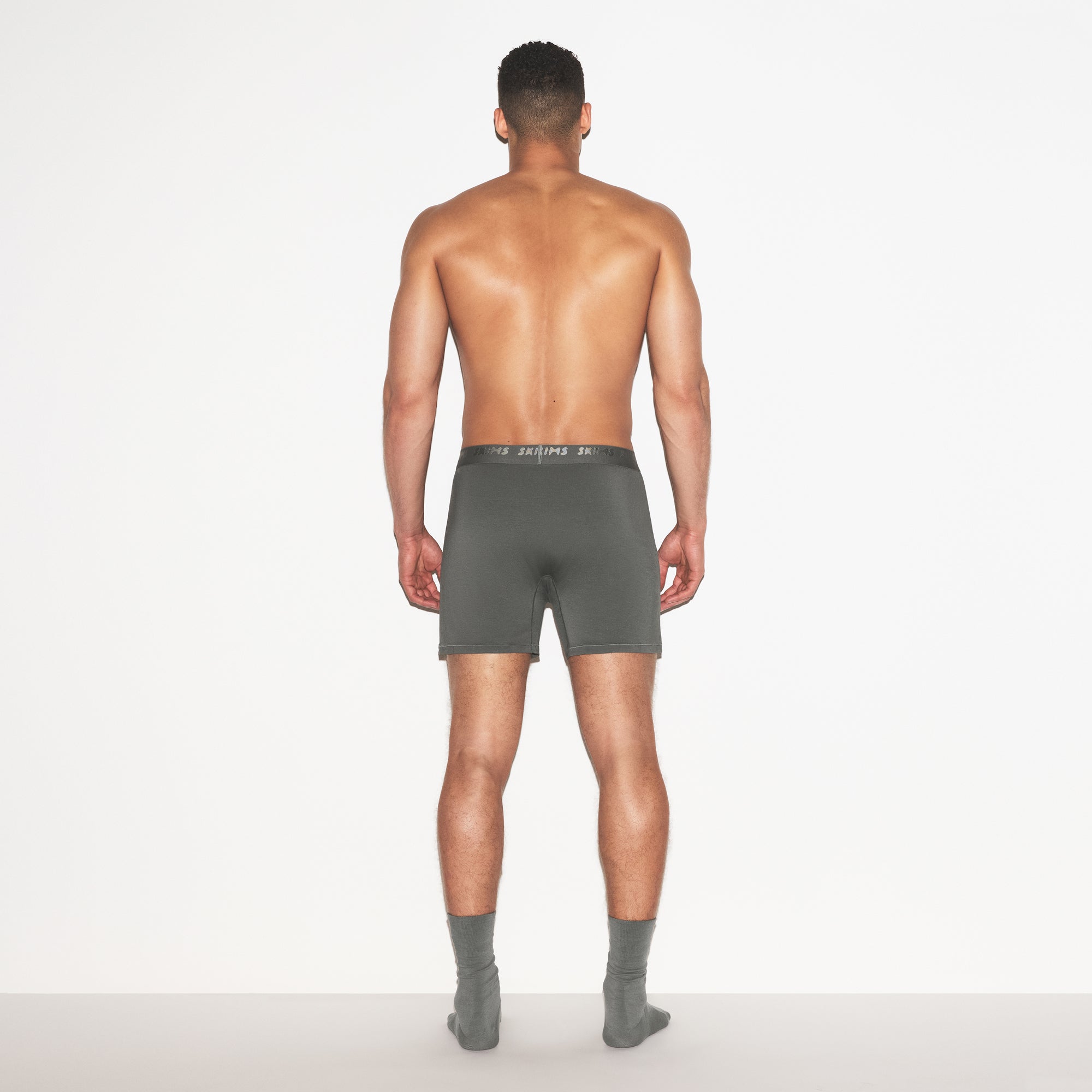 SKIMS STRETCH MENS KNIT BOXER 3-PACK | GUNMETAL MULTI - Image 9
