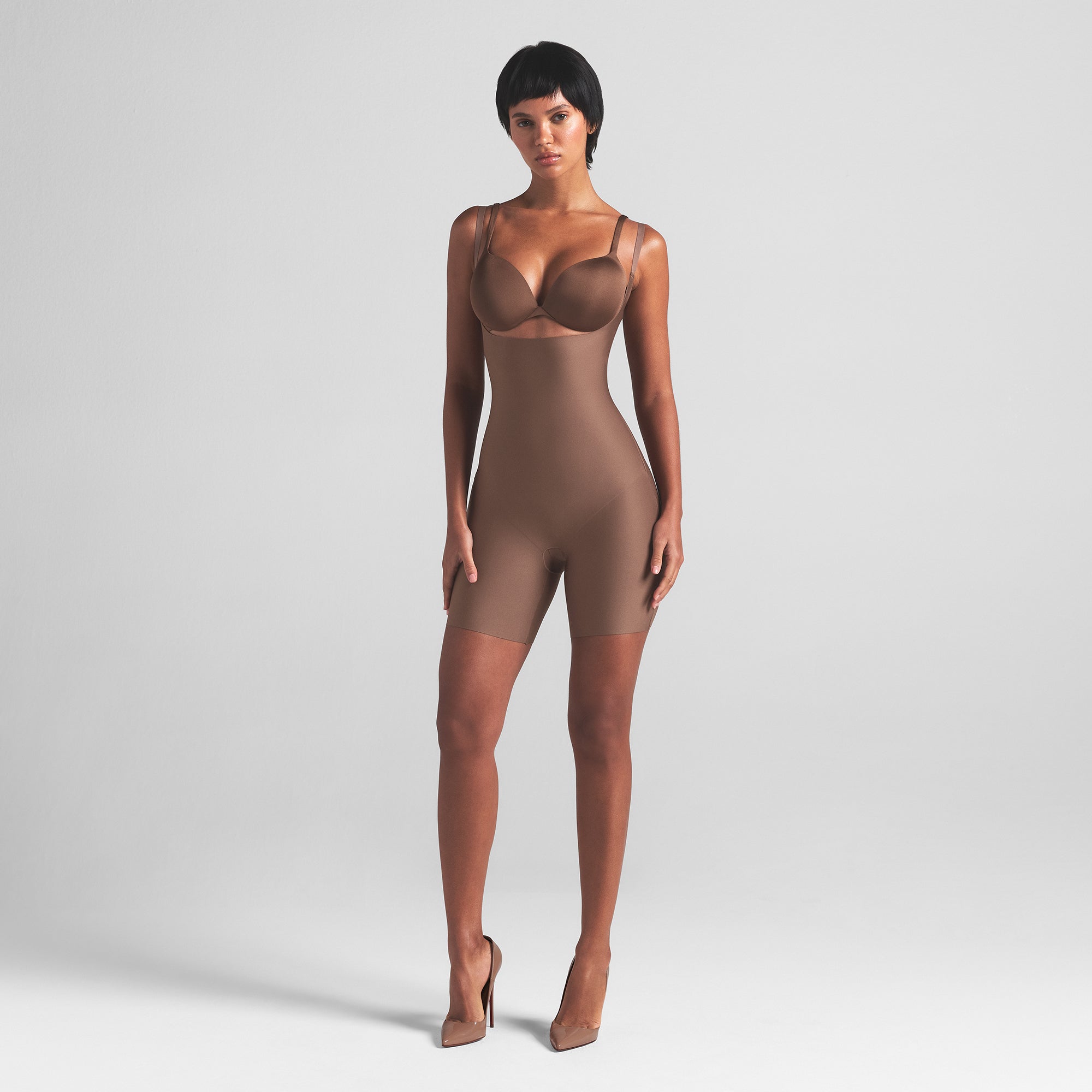 SKIMS BODY CORE SCULPT OPEN BUST MID THIGH BODYSUIT | JASPER - Image 4