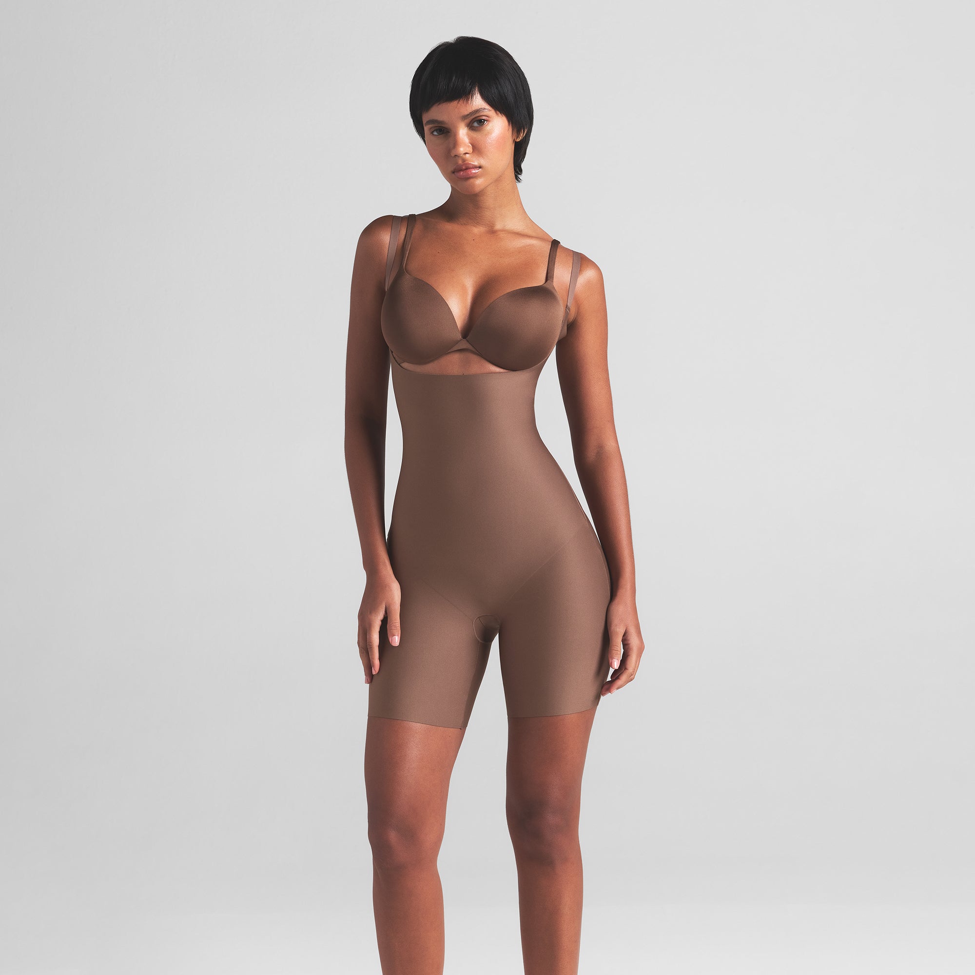 SKIMS BODY CORE SCULPT OPEN BUST MID THIGH BODYSUIT | JASPER - Image 2