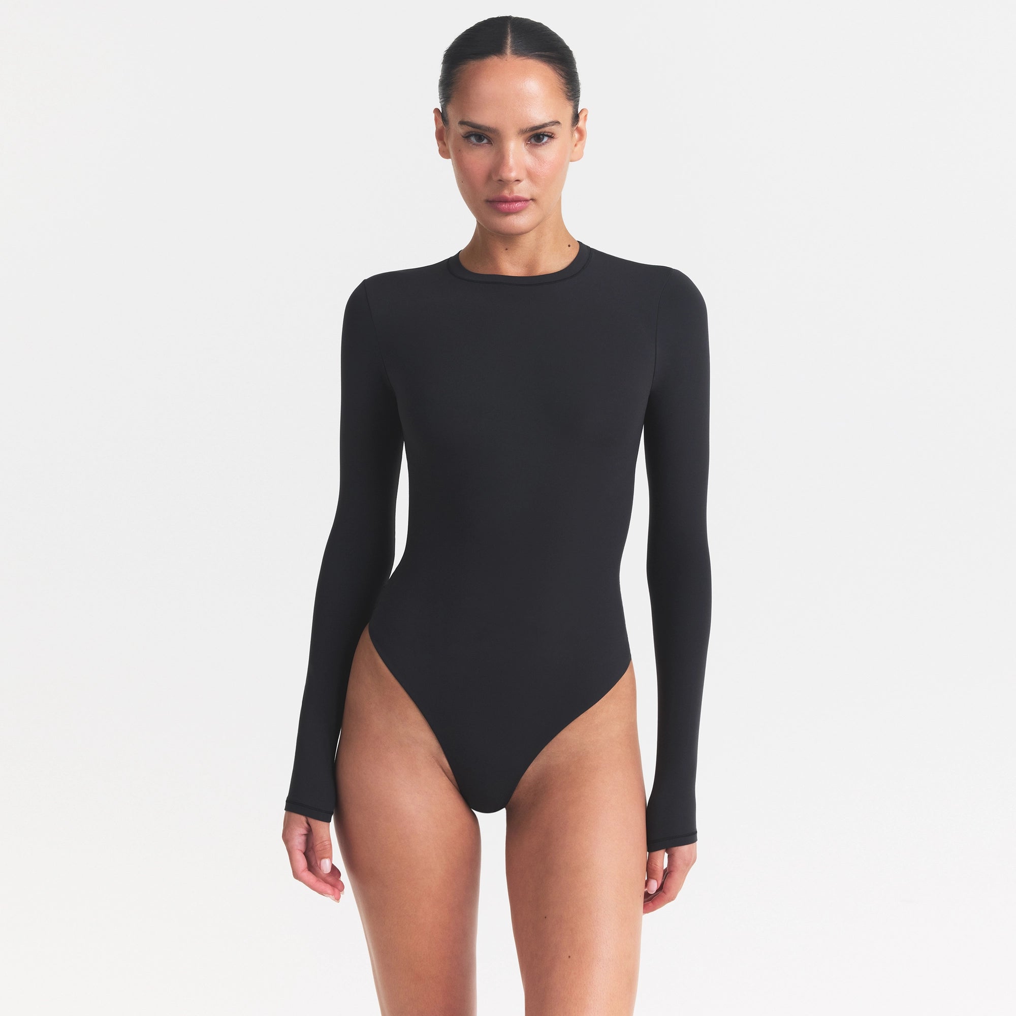FITS EVERYBODY LONG SLEEVE CREW NECK BODYSUIT | ONYX - Image 3