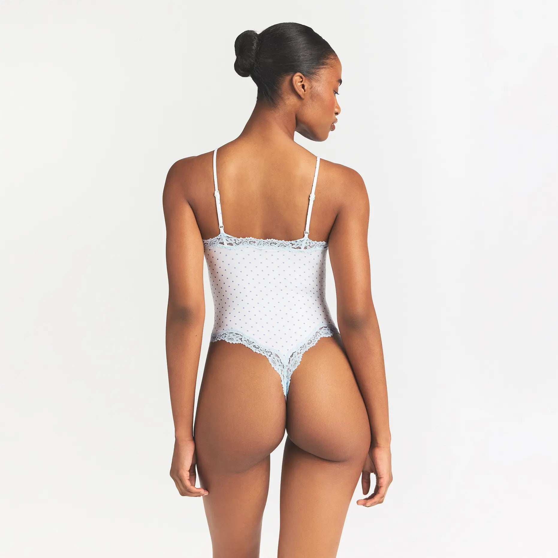 FITS EVERYBODY LACE CAMI BODYSUIT | SLATE PIN DOT PRINT - Image 4