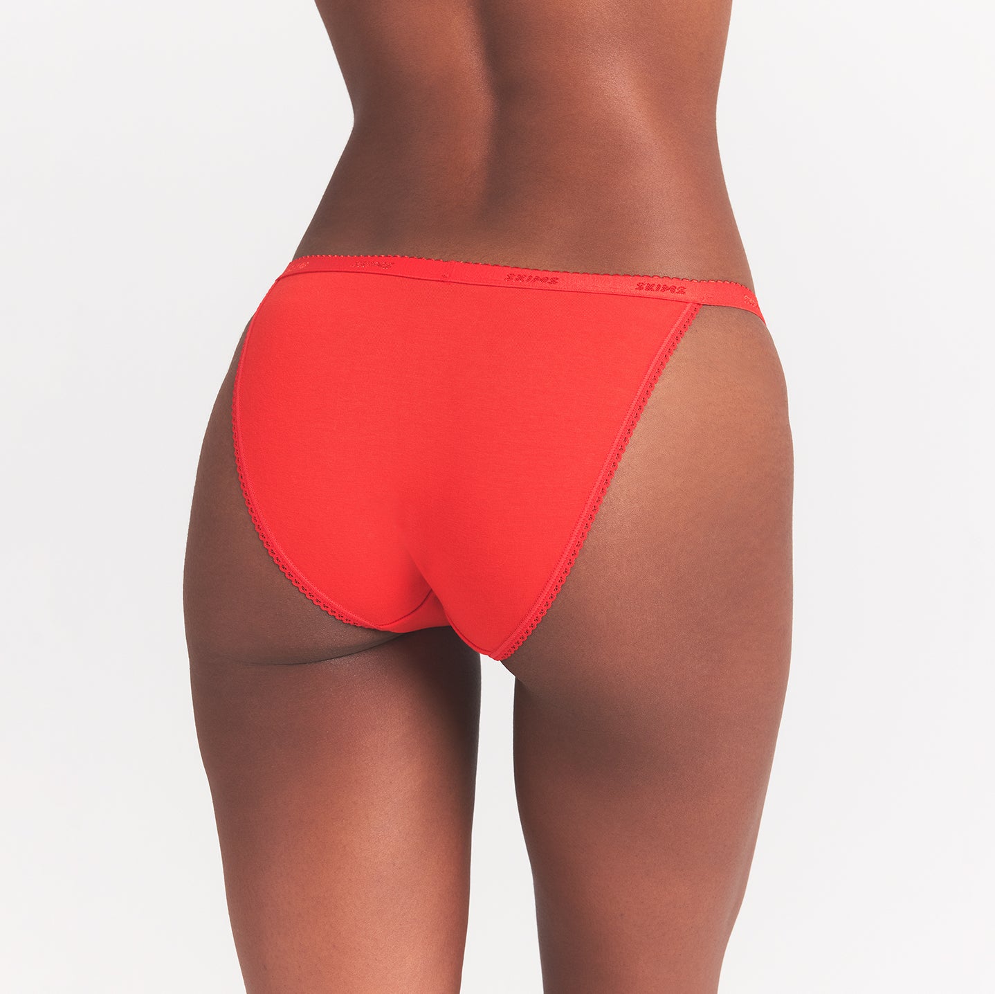 LIGHTWEIGHT COTTON LOGO PICOT STRING BIKINI | RUBY TONAL - Image 4