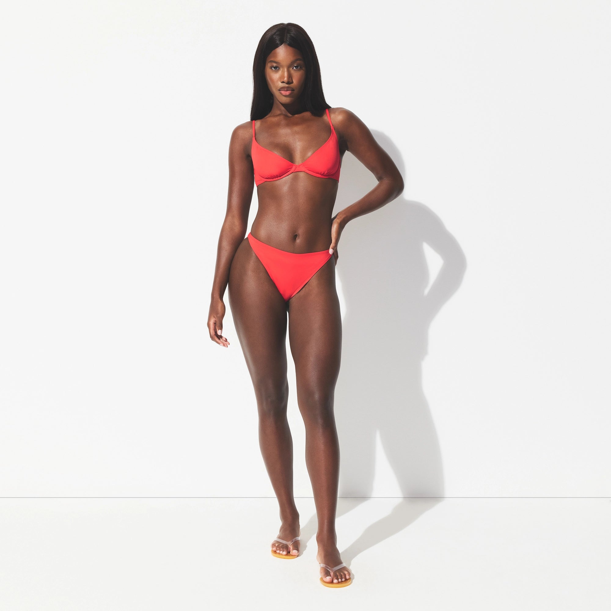 ICONIC SWIM HIGH LEG BIKINI BOTTOM | CARMINE - Image 2