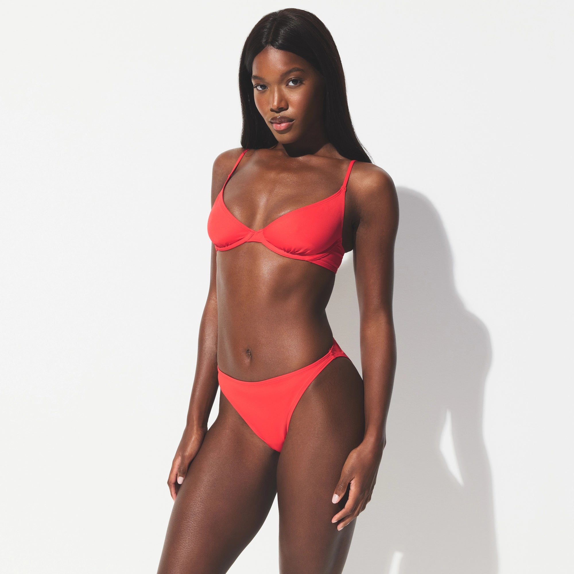 ICONIC SWIM HIGH LEG BIKINI BOTTOM | CARMINE - Image 3