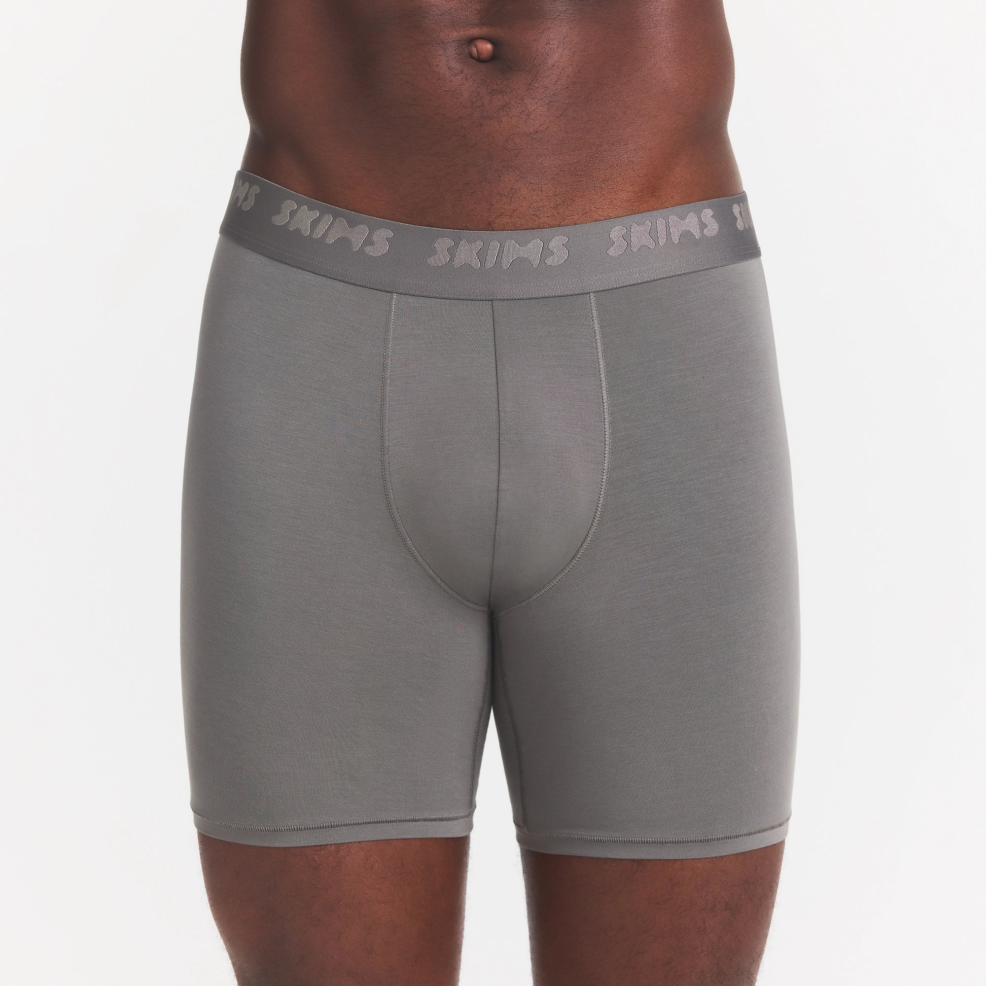 SKIMS STRETCH MENS 5 BOXER BRIEF | GUNMETAL - Image 5