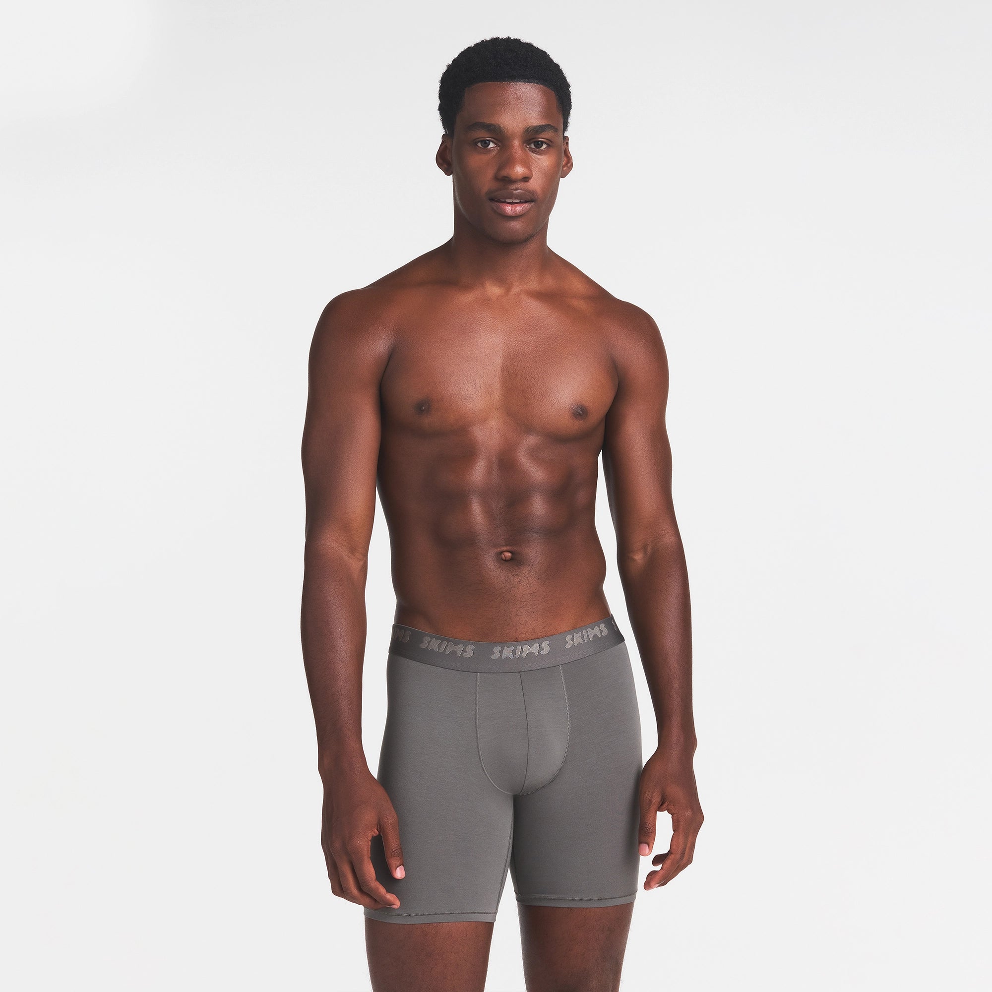 SKIMS STRETCH MENS 5 BOXER BRIEF | GUNMETAL - Image 4