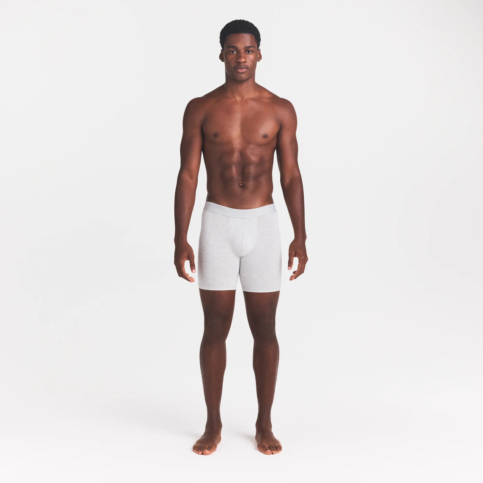 SKIMS STRETCH MENS 5 BOXER BRIEF | LIGHT HEATHER GREY - Image 2