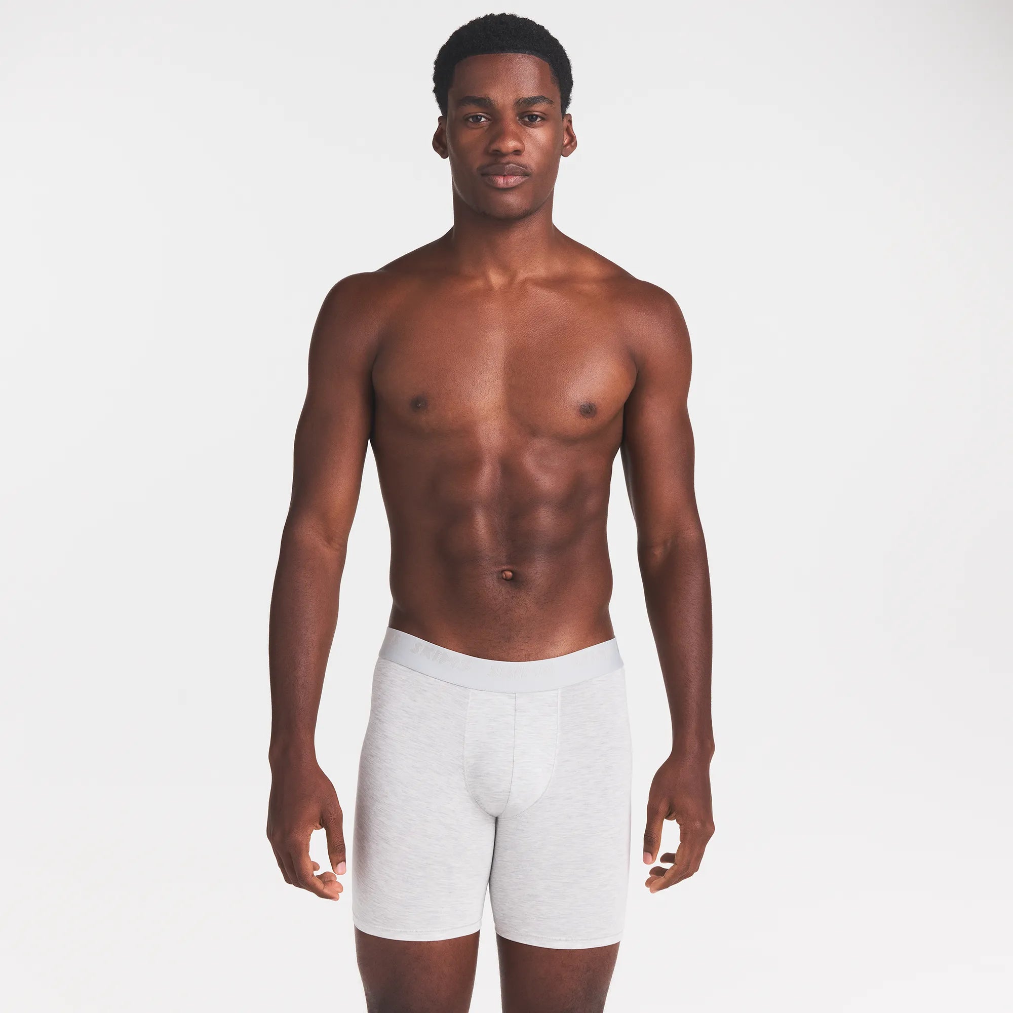 SKIMS STRETCH MENS 5 BOXER BRIEF | LIGHT HEATHER GREY - Image 4