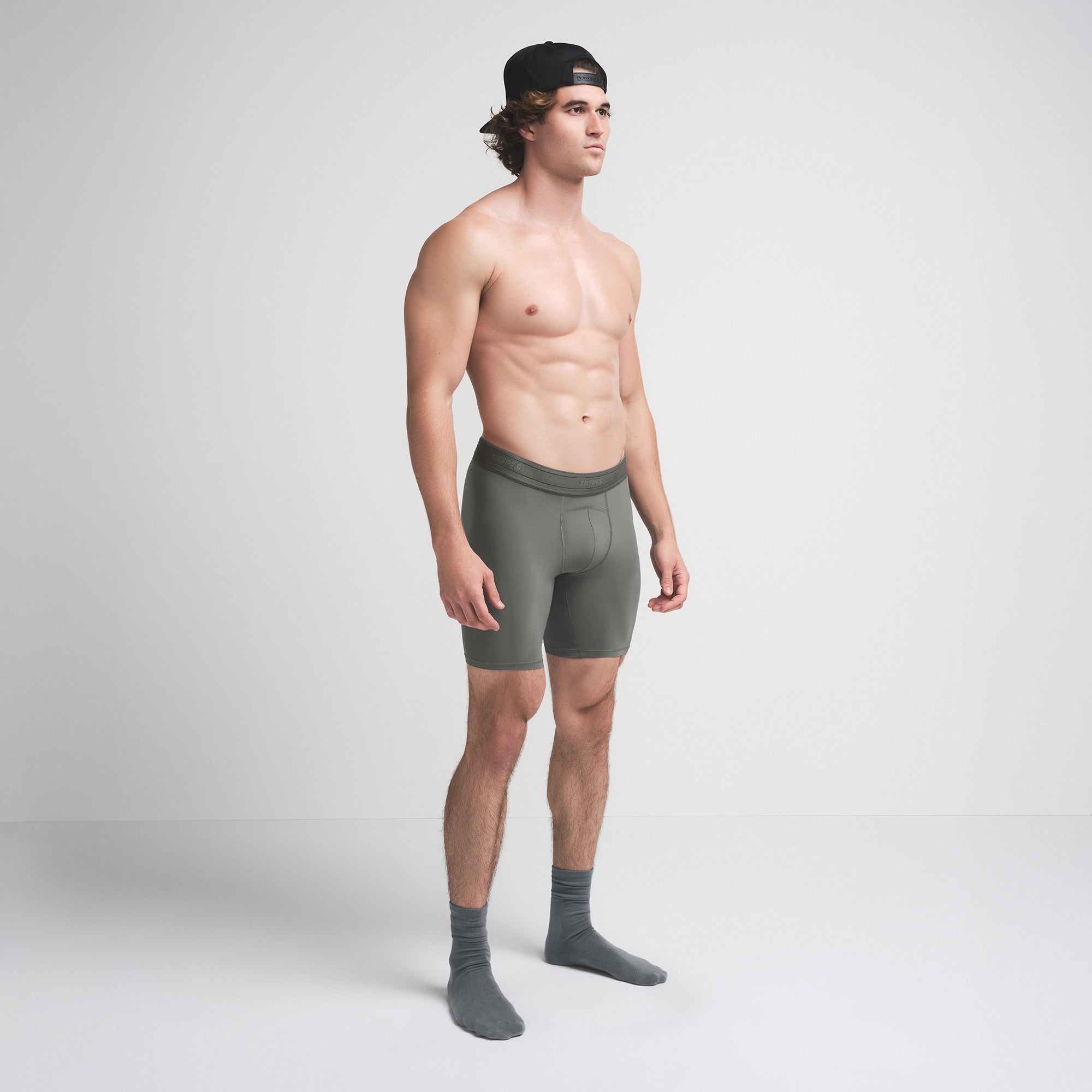 SKIMS FLEX MENS 7 BOXER BRIEF | GUNMETAL - Image 4