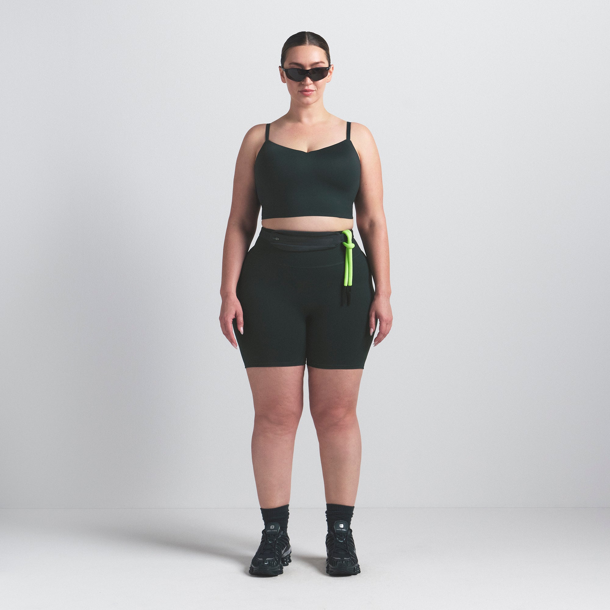 NikeSKIMS MATTE 5 BIKER SHORT | DARK TEAL - Image 9