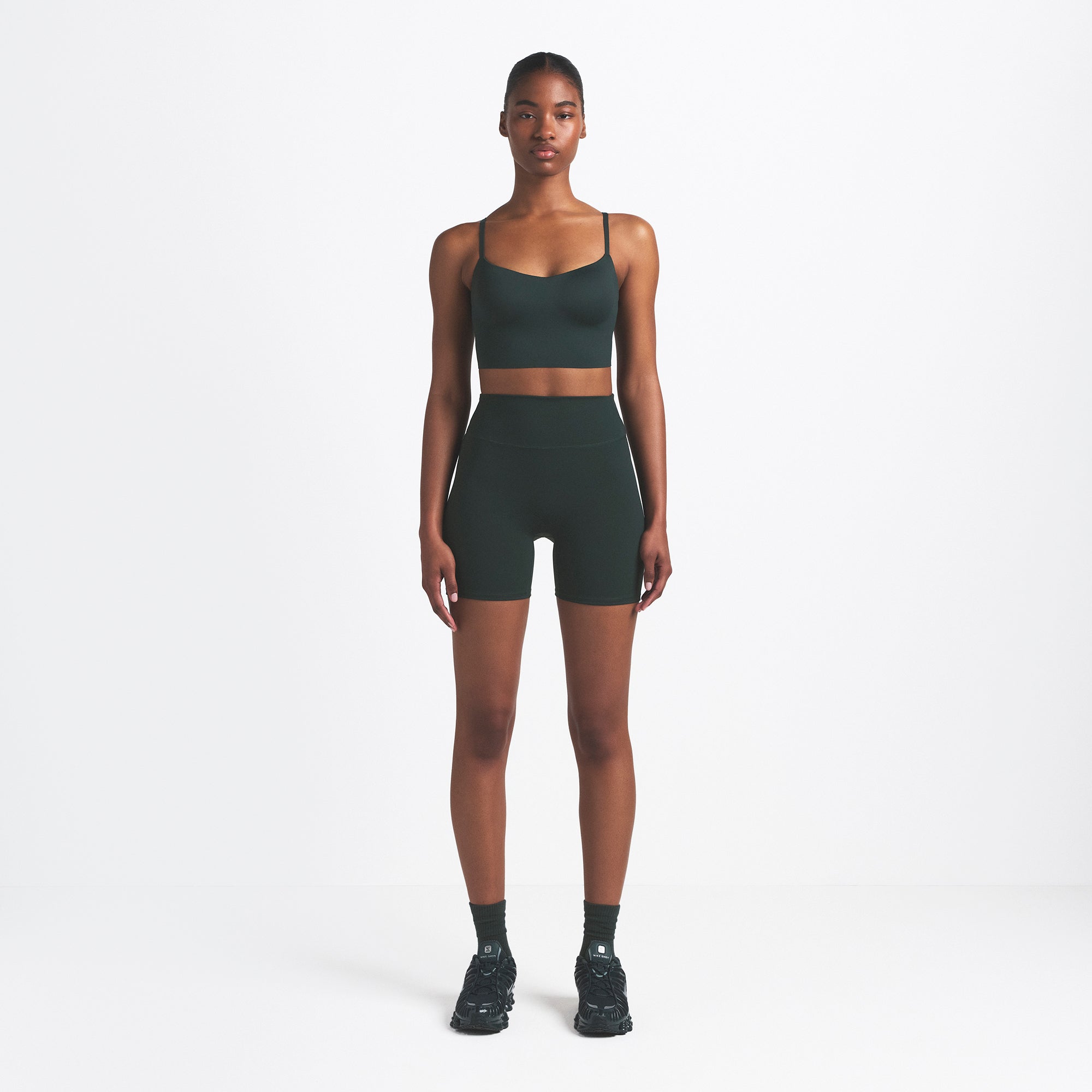 NikeSKIMS MATTE 5 BIKER SHORT | DARK TEAL - Image 2