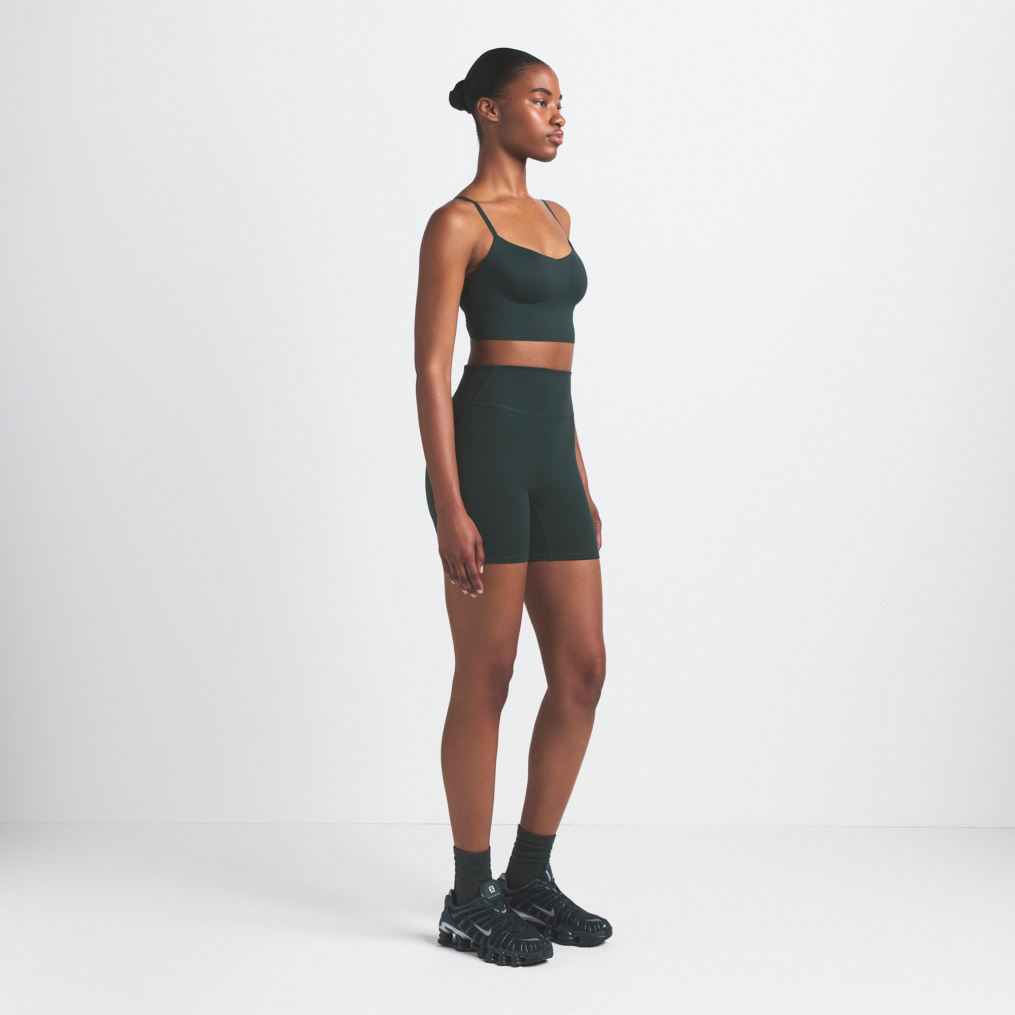 NikeSKIMS MATTE 5 BIKER SHORT | DARK TEAL - Image 5