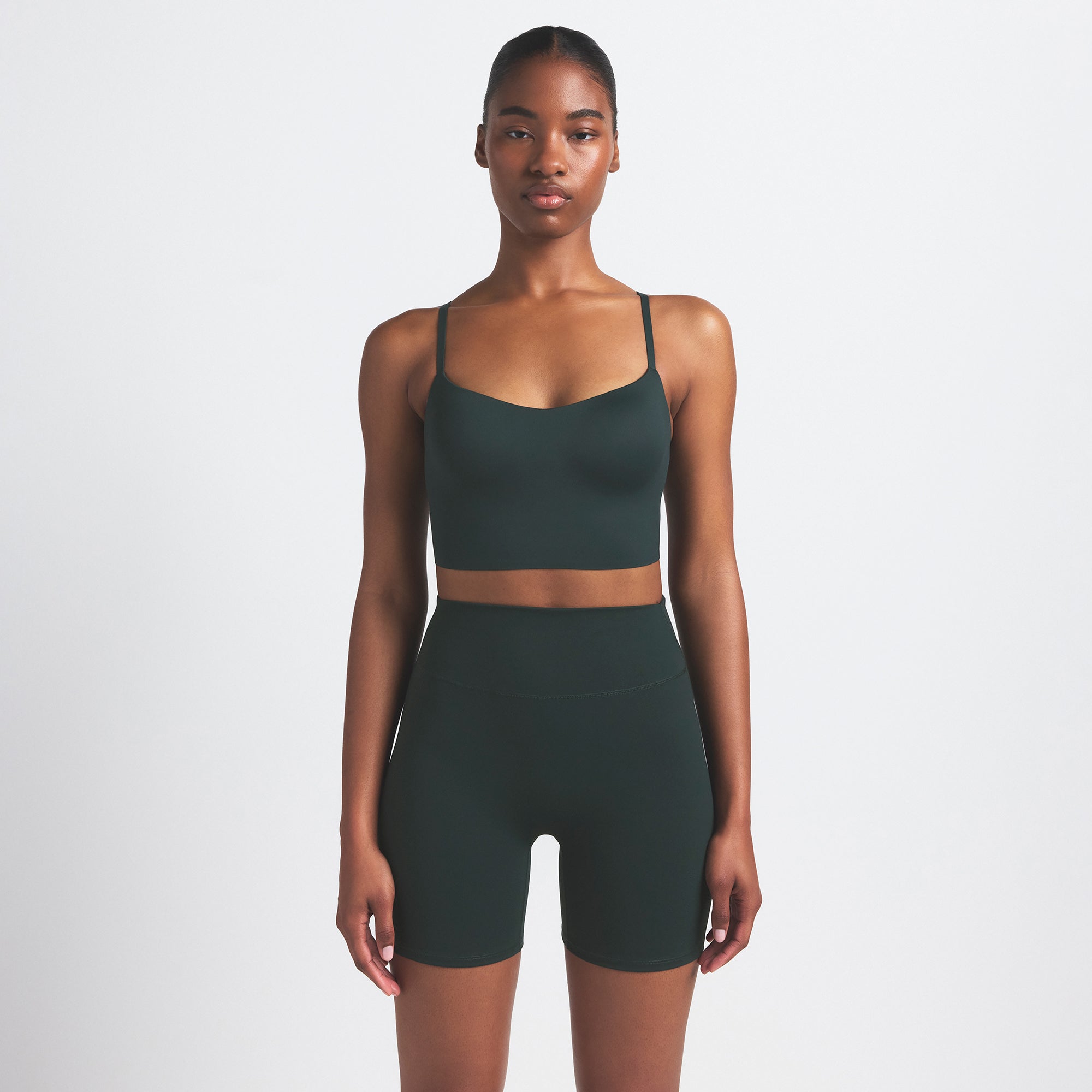 NikeSKIMS MATTE 5 BIKER SHORT | DARK TEAL - Image 3