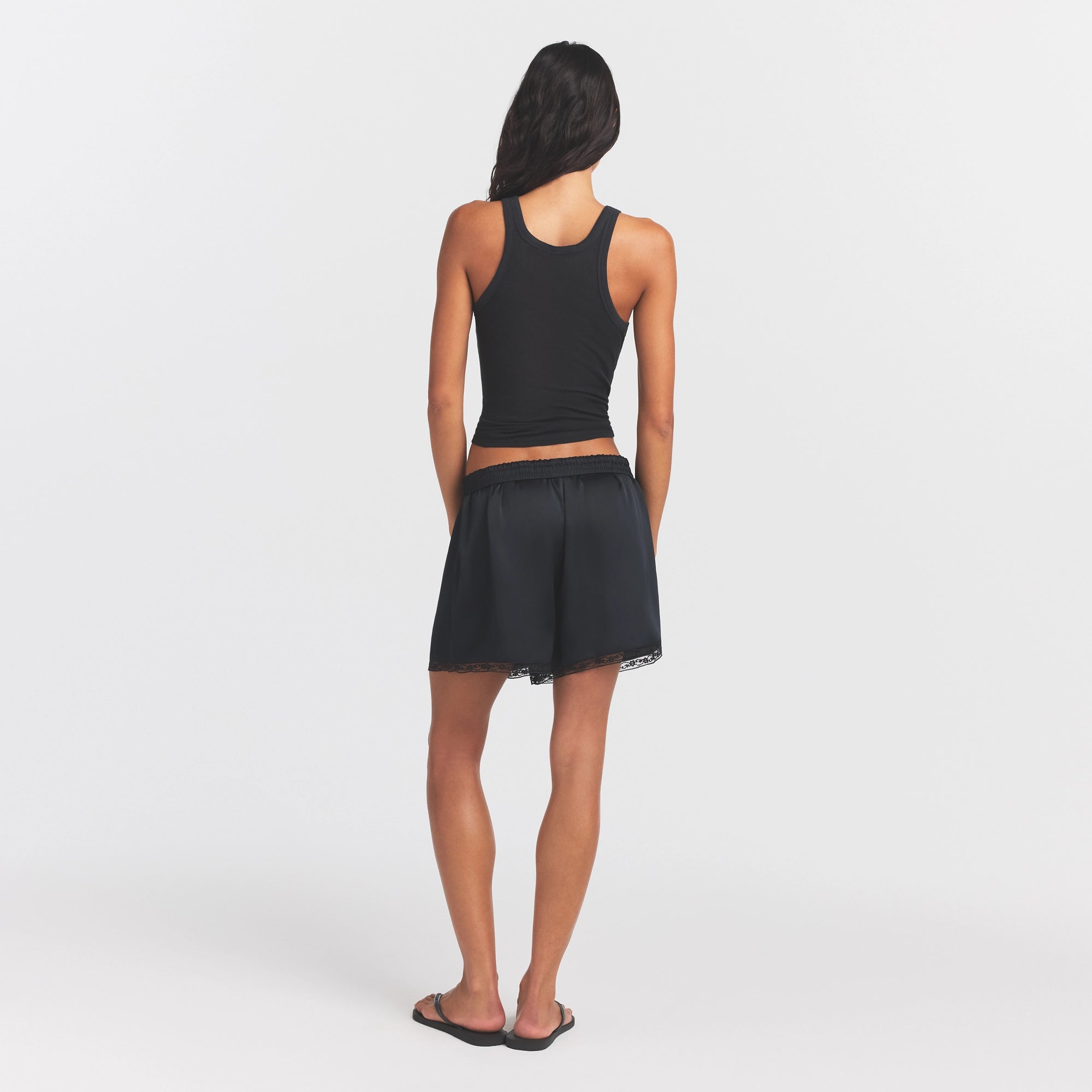 WOVEN SHINE LACE BOXER | ONYX - Image 5